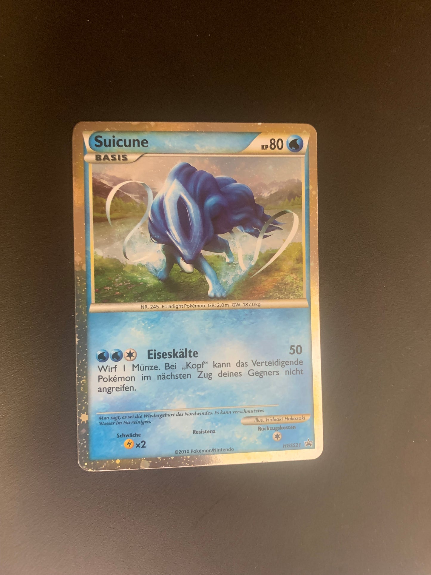 Pokemon Karte Promo Shiny Suicune HGSS21 Deutsch