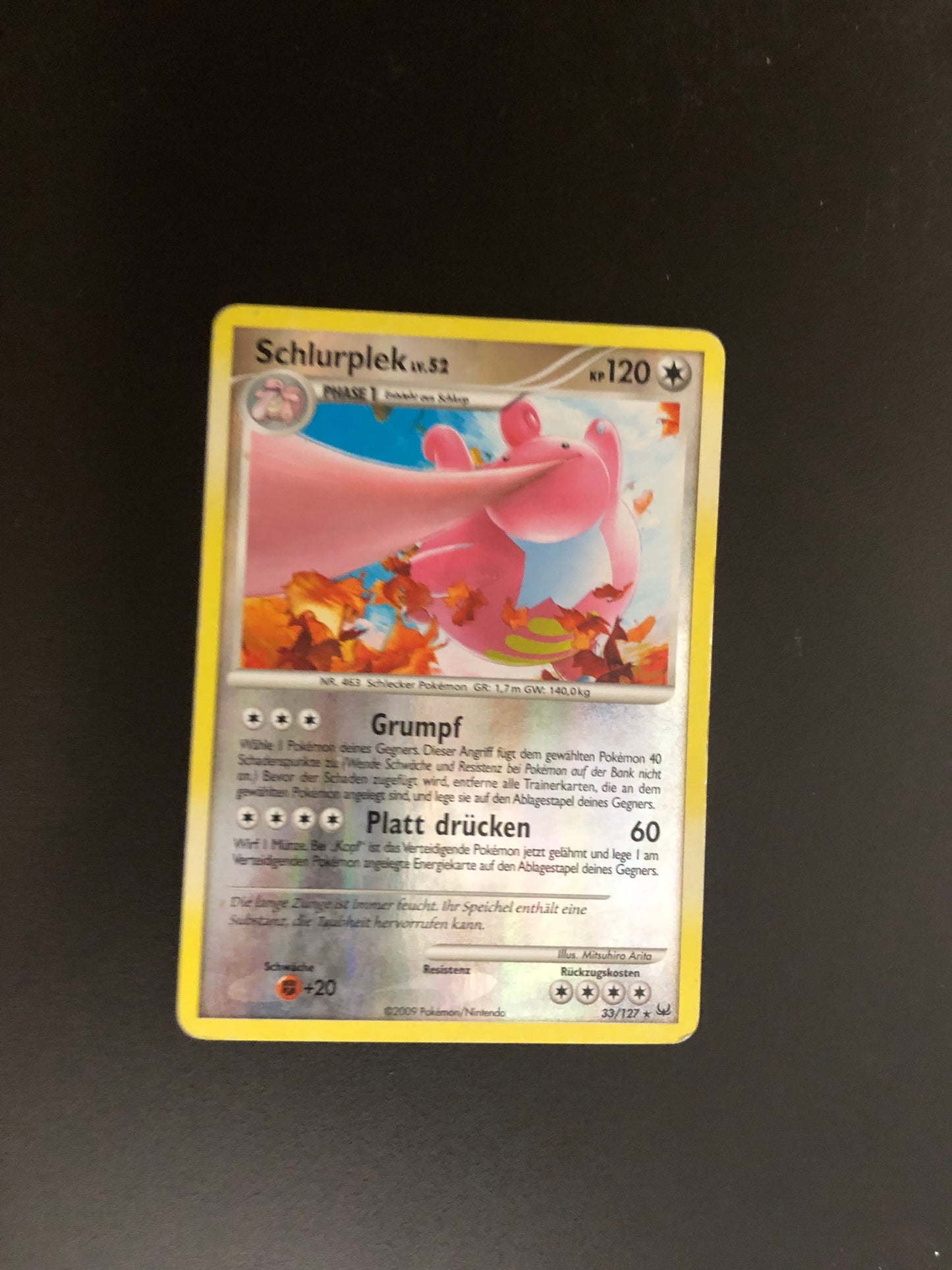 Pokemon Karte Revers Schlurplek 33/127 Deutsch