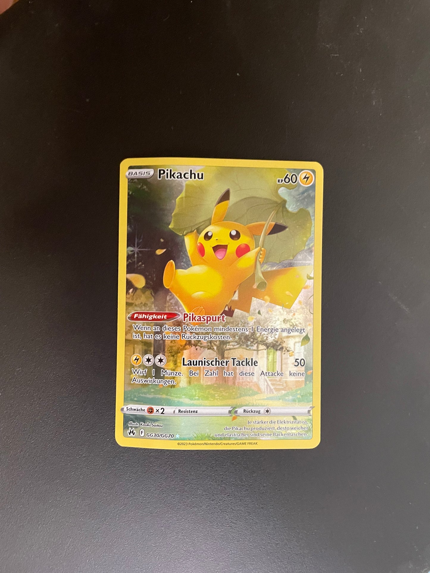 Pokemon Karte Art-Rare Pikachu GG30/GG70 Deutsch