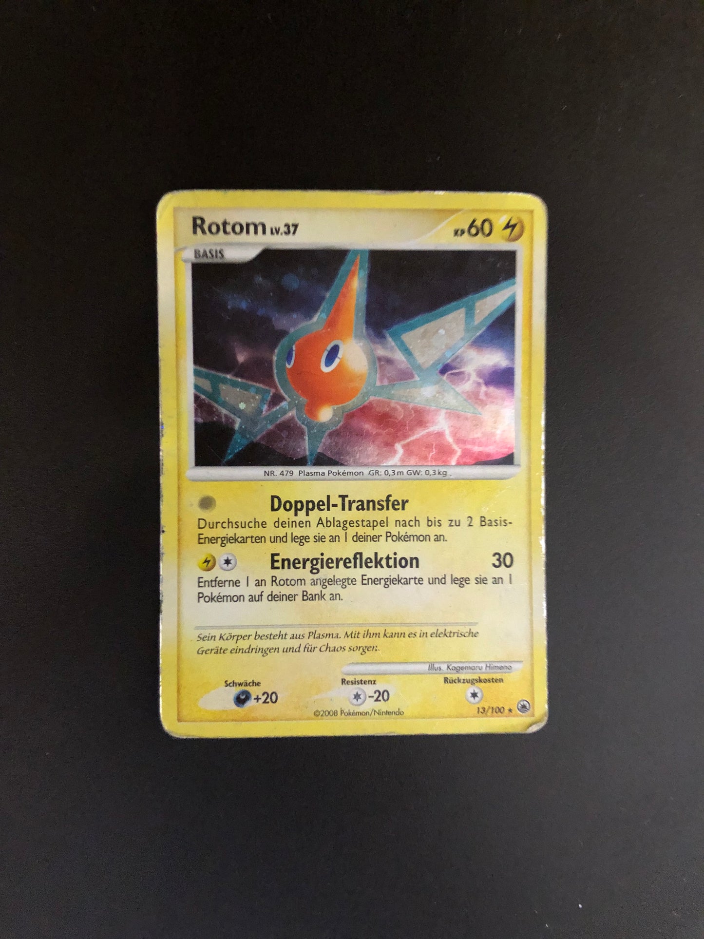 Pokemon Karte Holo Rotom 13/100 Deutsch