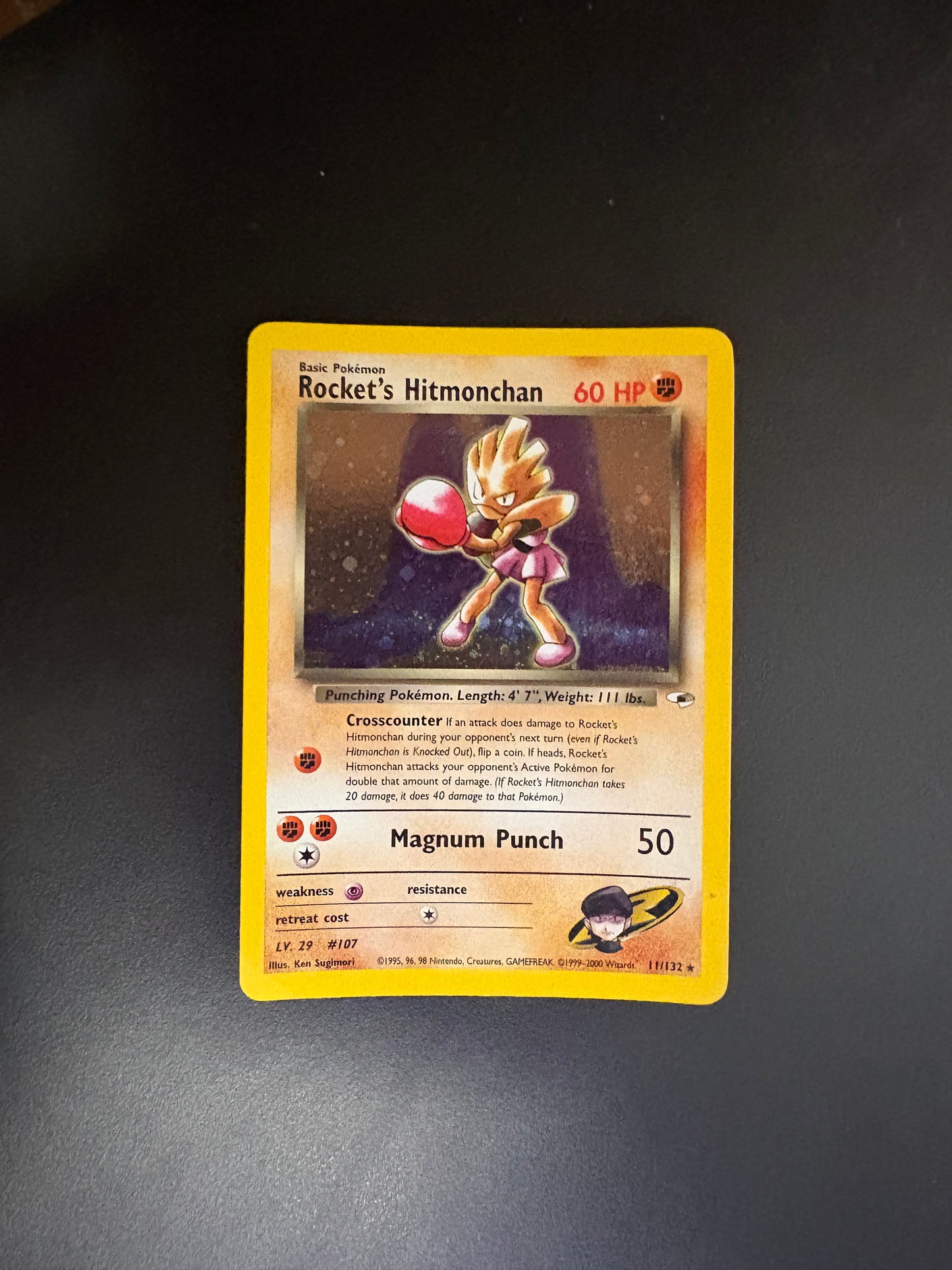Pokemon Karte Holo Rockets Hitmonchan 11/132 Englisch