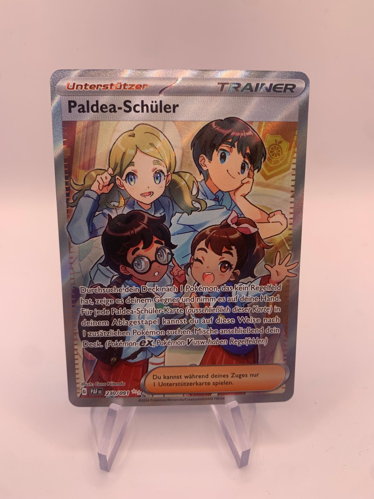 Pokemon Karte Fullart Trainer Paldea-Schüler 230/91 Deutsch