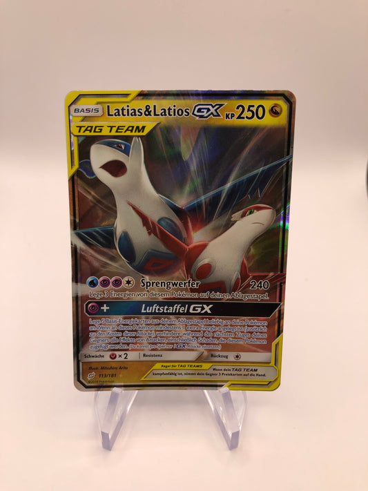 Pokemon Karte GX Latias&Latios 113/181 Deutsch