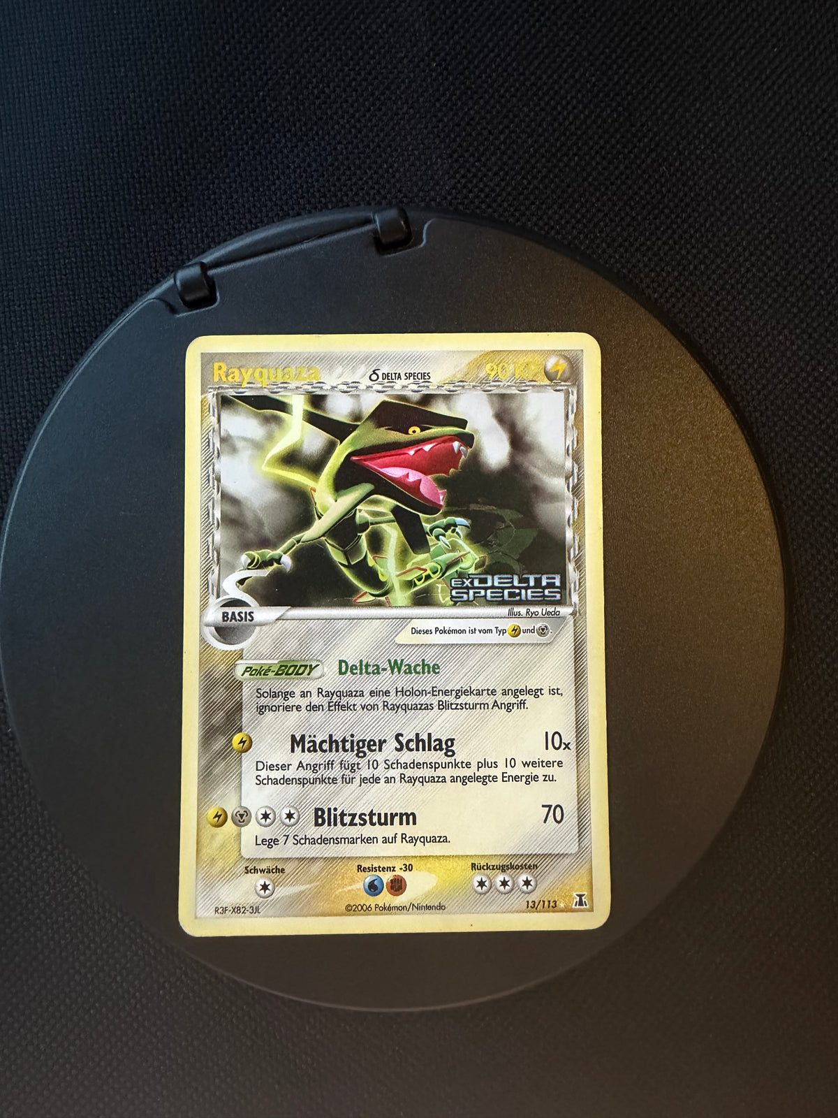 Pokemon Karte Delta Species Stamp Rayquaza 13/113 Deutsch