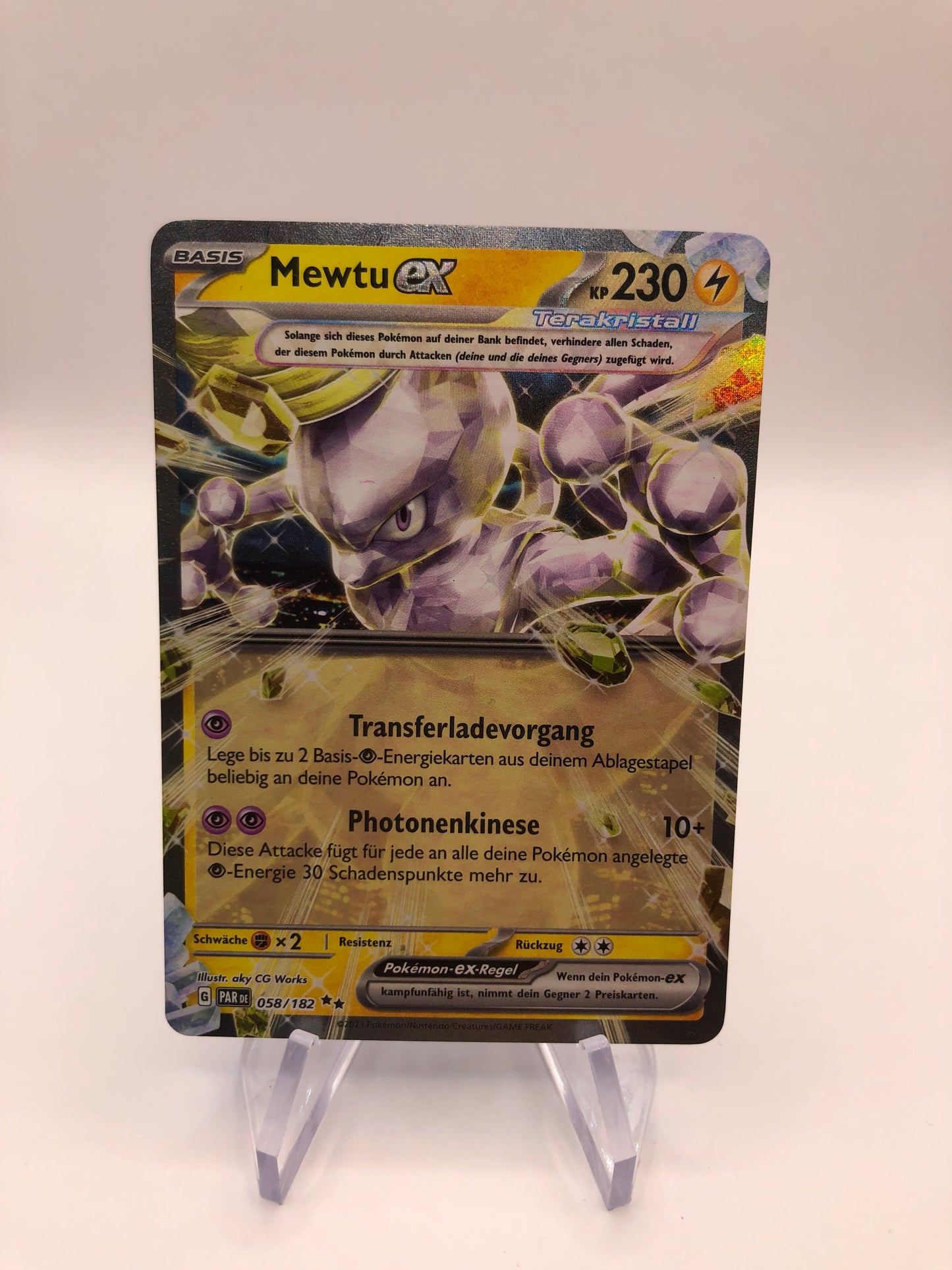 Pokemon Karte EX Mewtu 58/182 Deutsch