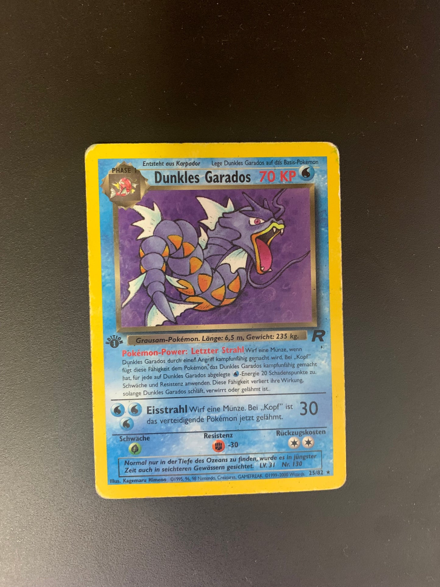 Pokemon Karte Rocket Dunkles Garados 25/82 Deutsch