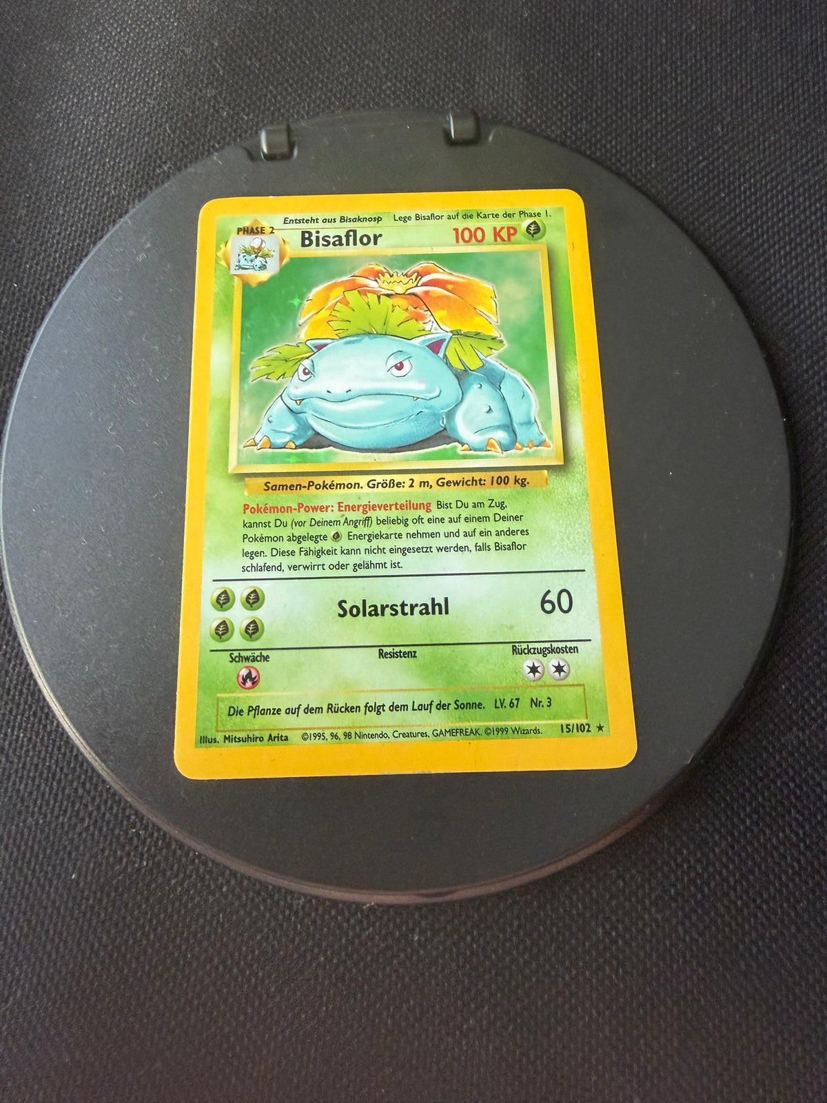 Pokemon Karte Base Set Holo Bisaflor 15/102 Deutsch