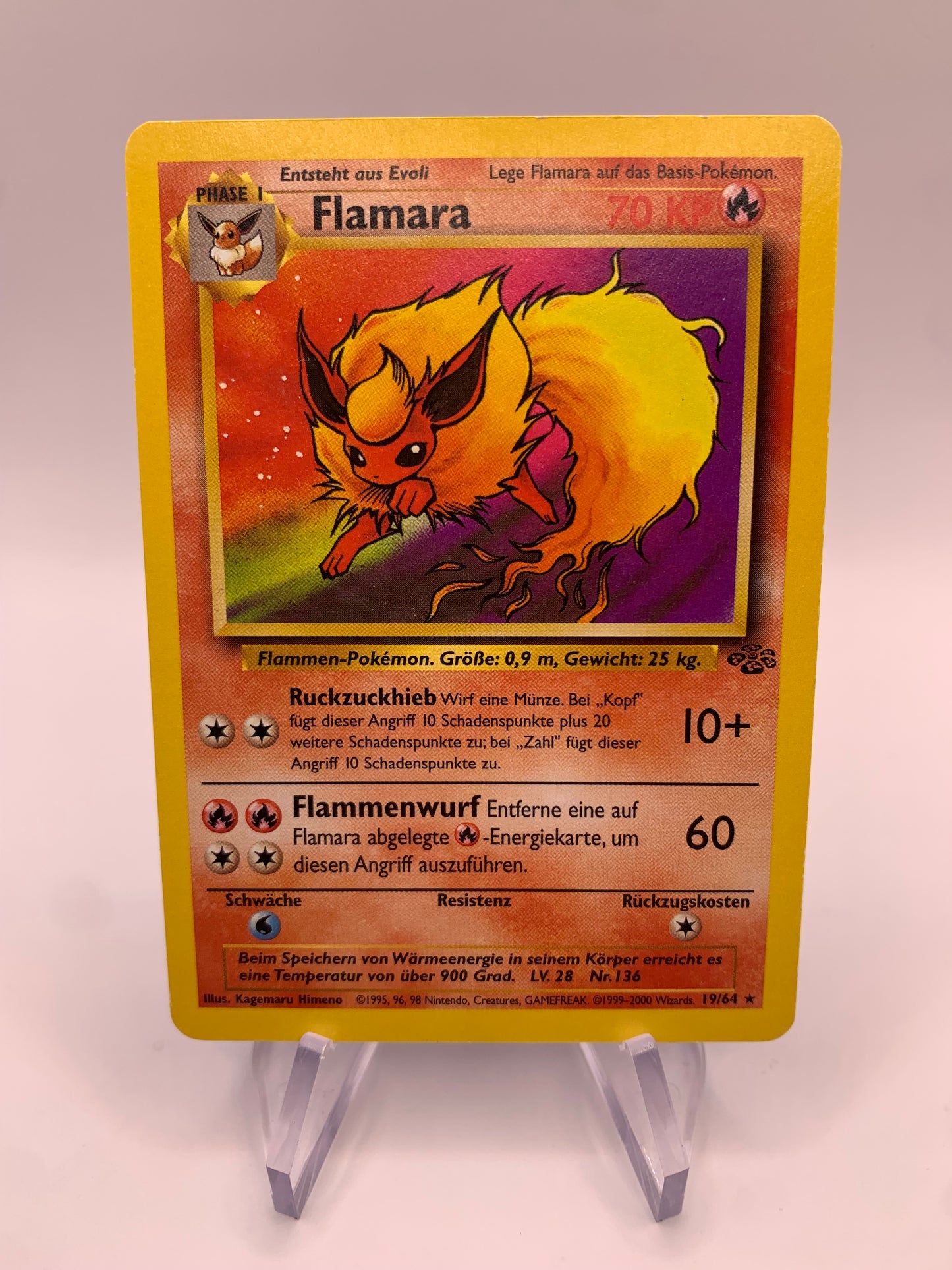 Pokémon Card Flamara 19/64 Jungle German