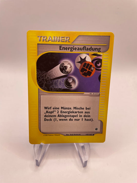 Pokemon Karte e-Series Trainer Energieaufladung 147/165 Deutsch