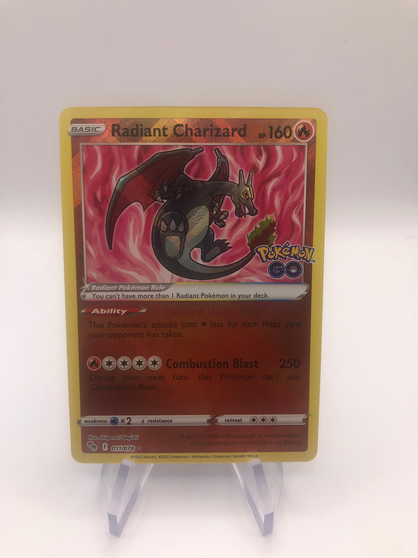 Pokemon Karte Shiny Glurak 11/78 Englisch