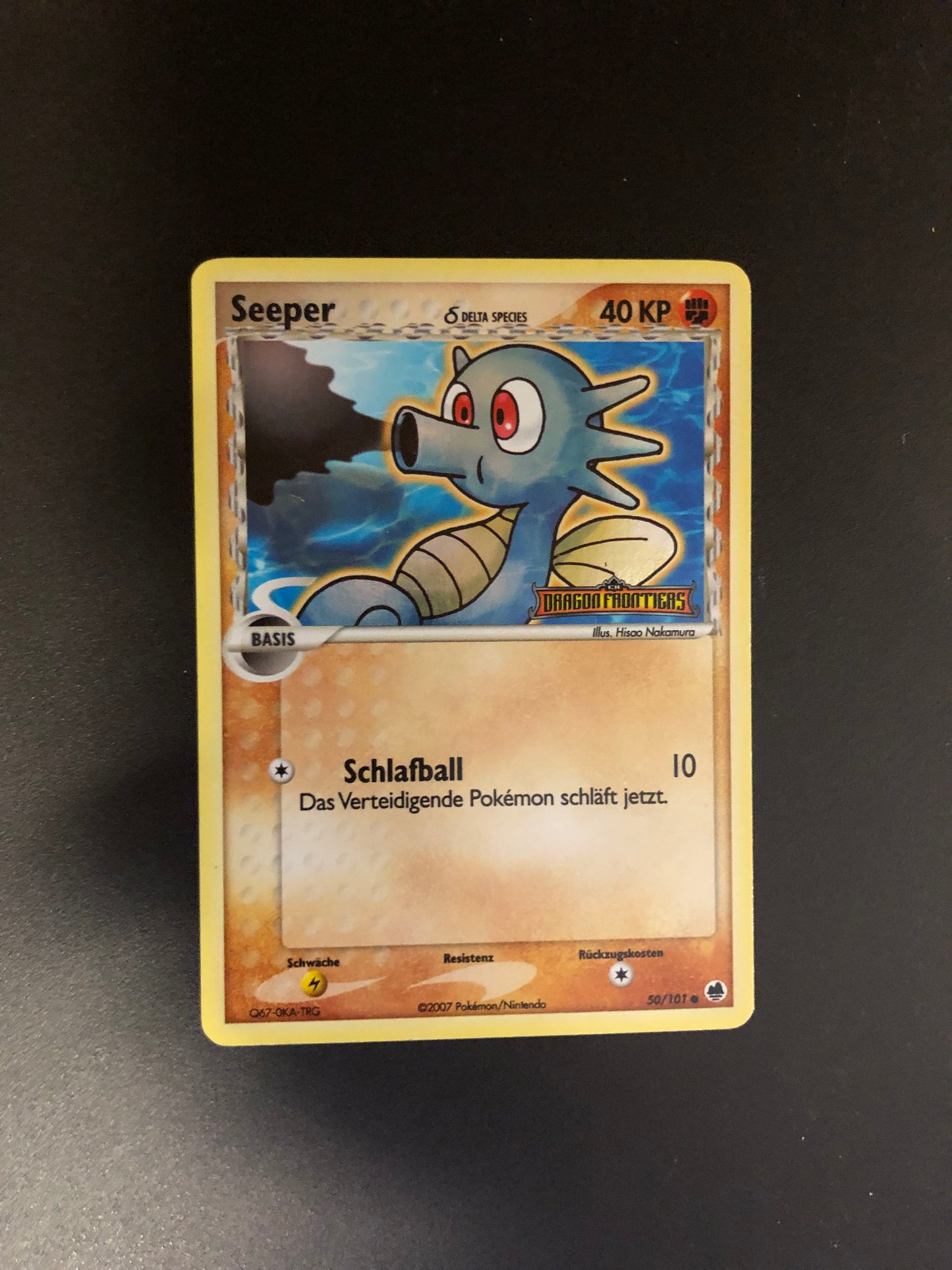 Pokemon Karte Revers Stamp Seeper 50/101 Deutsch