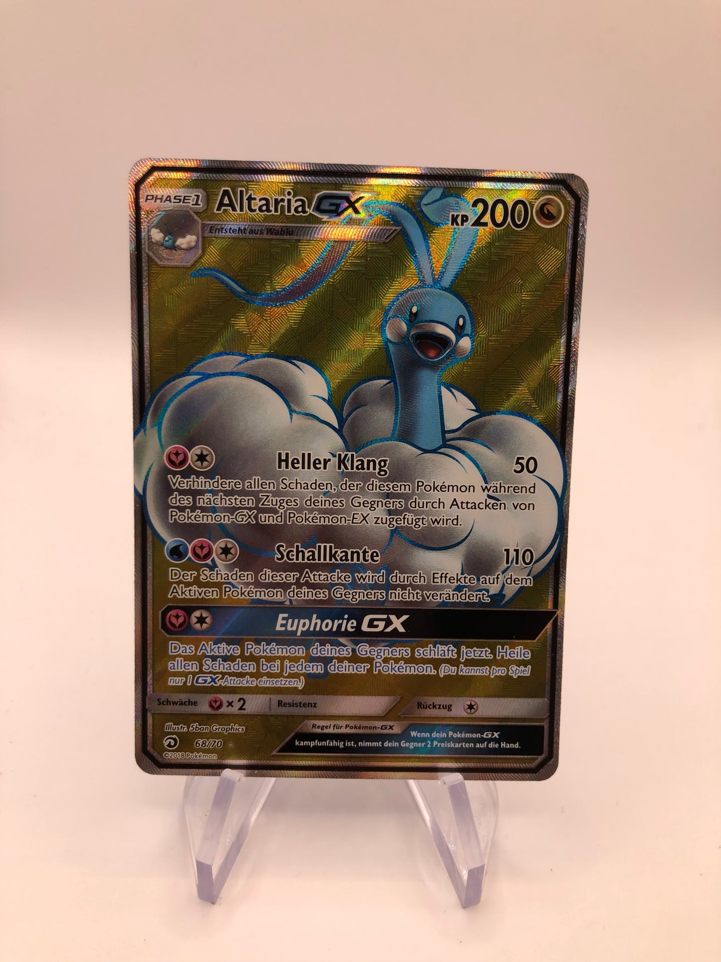Pokemon Karten GX Fullart Altaria 68/70 Deutsch