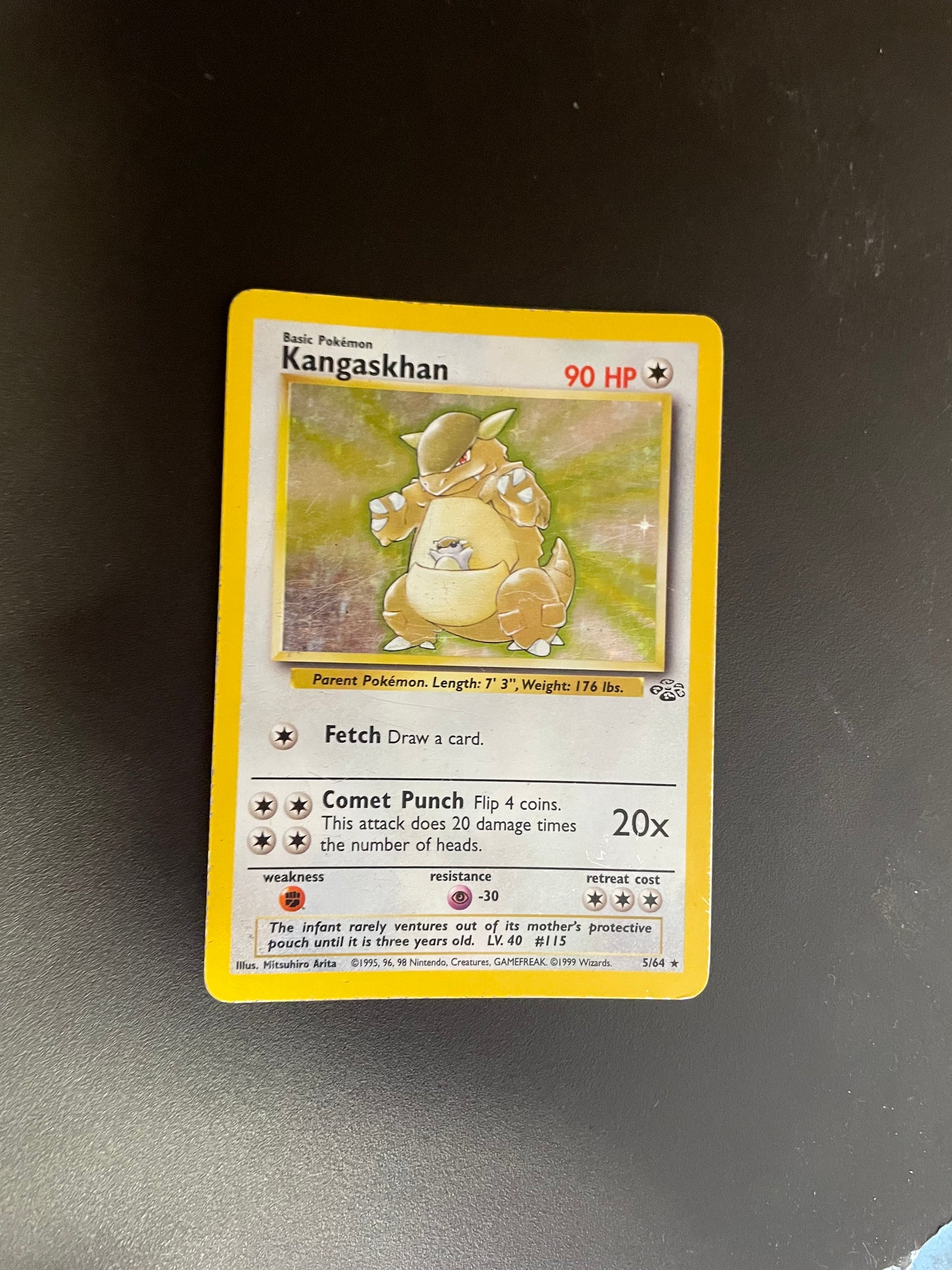 Pokemon Karte Holo Dschungel Kangama 5/64 Englisch