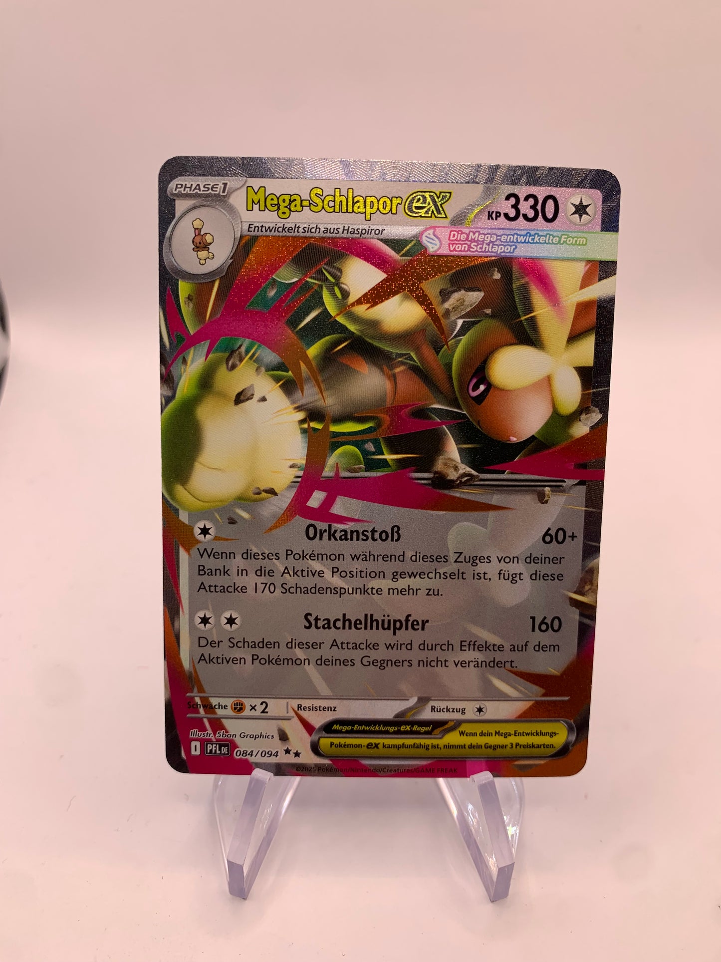 Pokemon Karte Ex Mega Schlapor 84/94 Deutsch