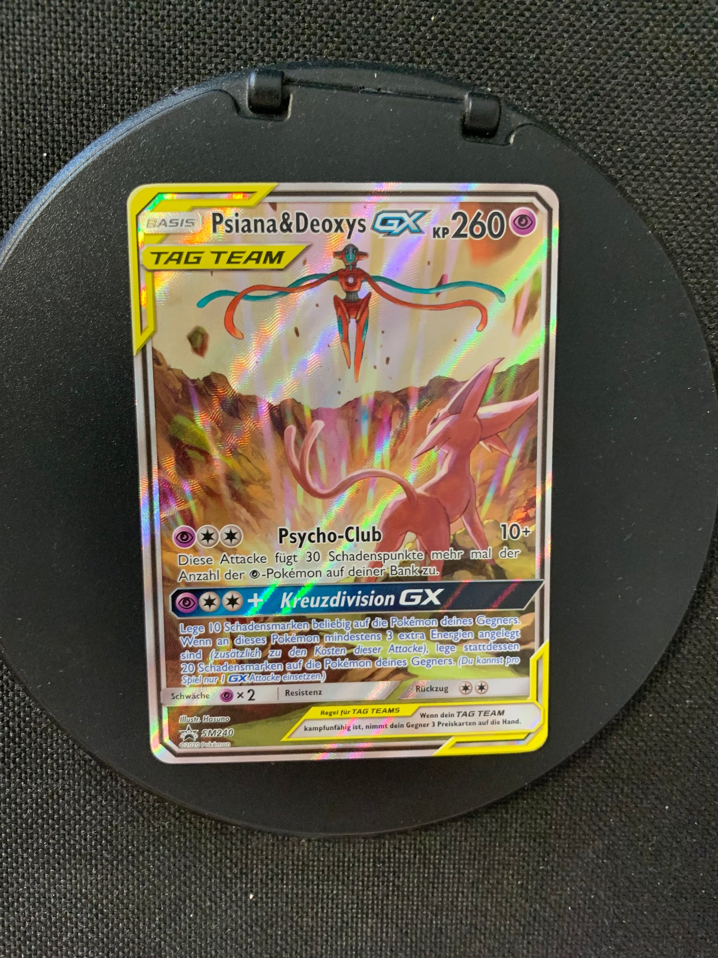 Pokemon Karte Tag Team Promo Psiana&Deoxys SM240 Deutsch