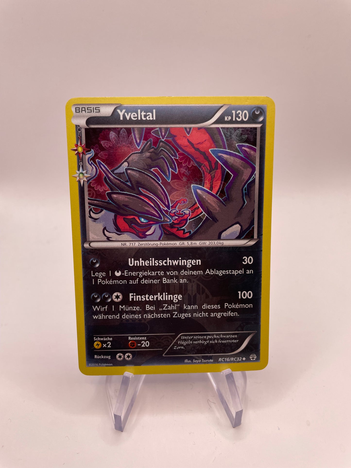Pokemon Karte Holo Yveltal RC16/RC32 Deutsch