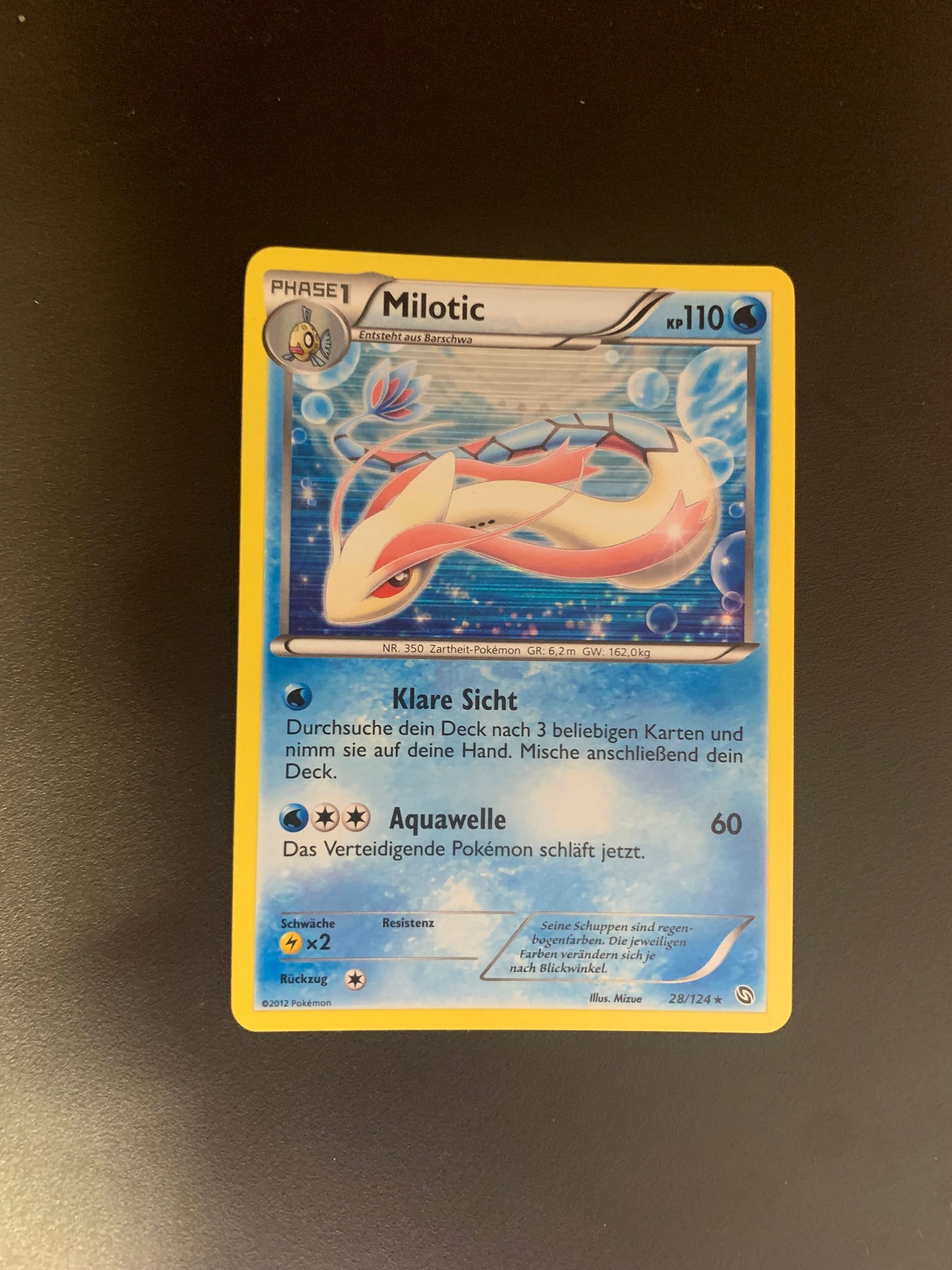 Pokemon Karten Holo Milotic 28/124 Deutsch