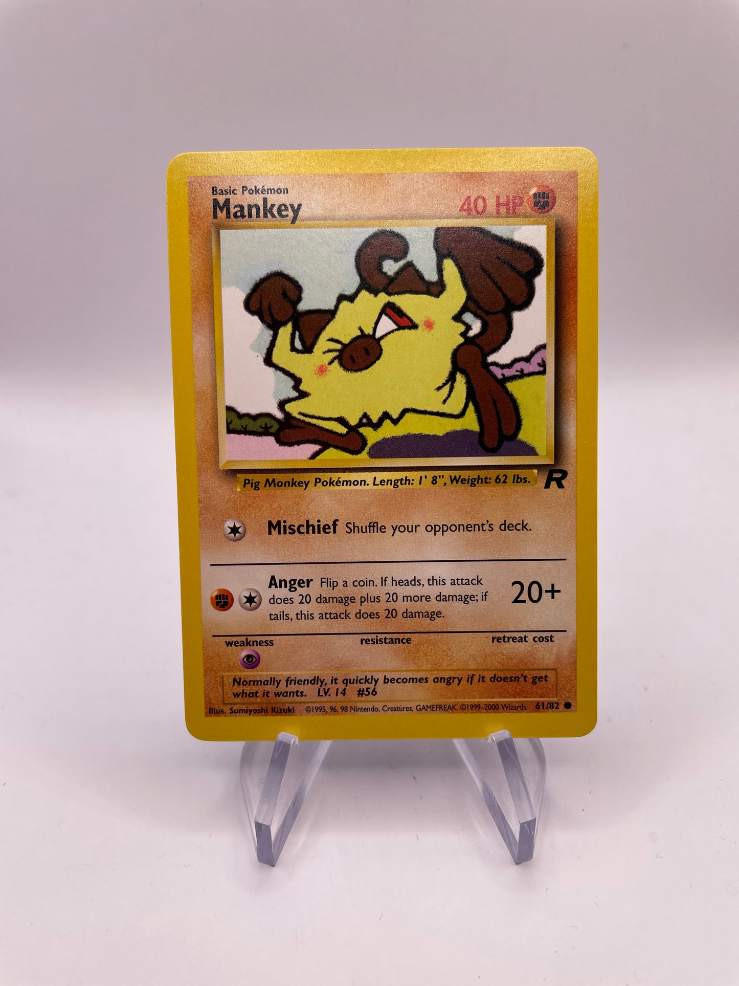 Pokemon Karte Rocket Mankey 61/82 Englisch