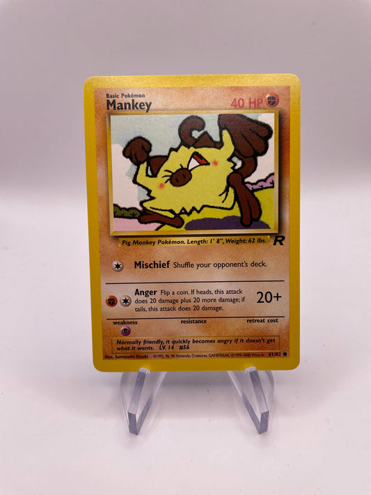 Pokemon Karte Rocket Mankey 61/82 Englisch