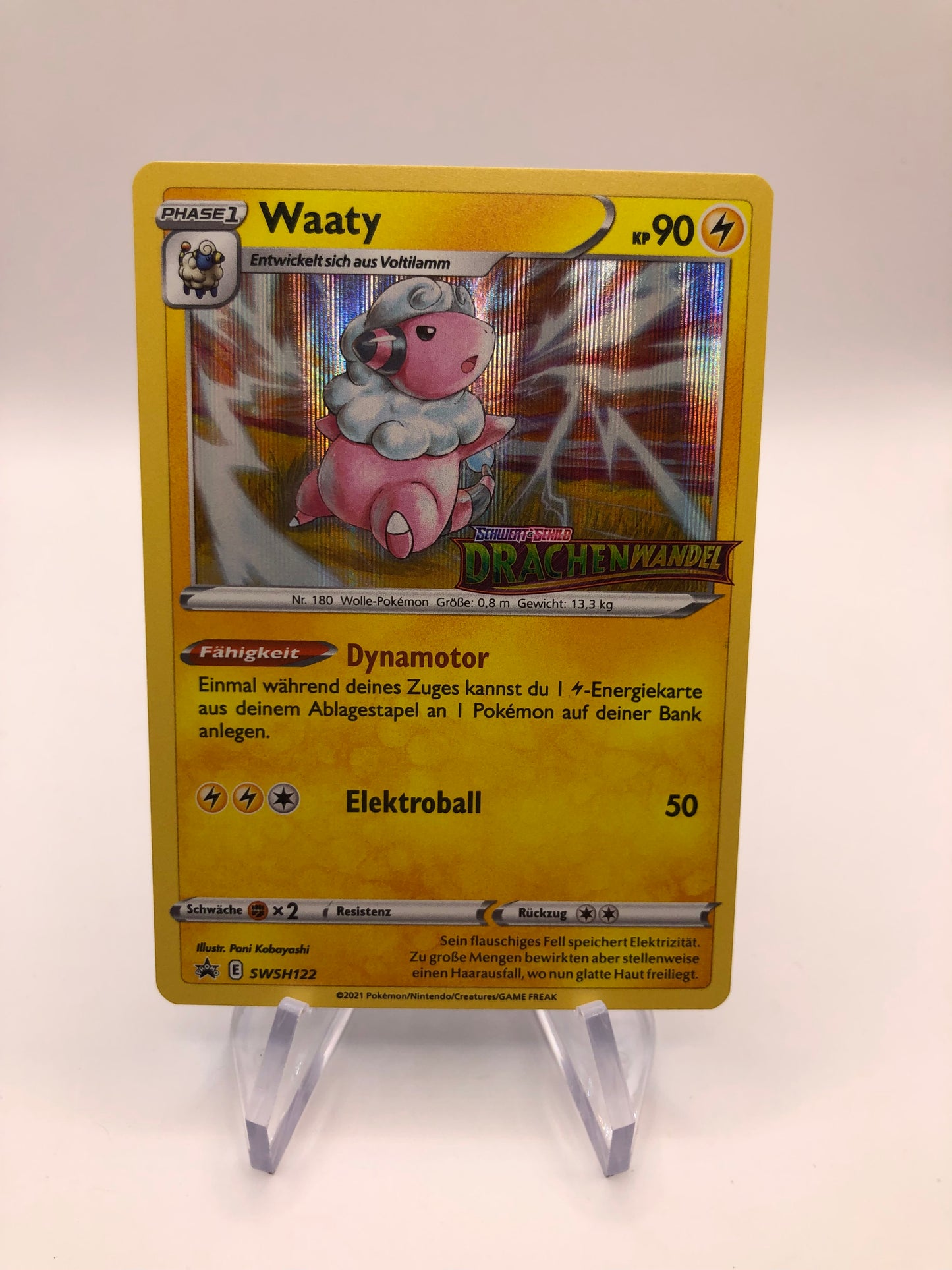 Pokemon Karte Revers Promo Waaty SWSH122 Deutsch