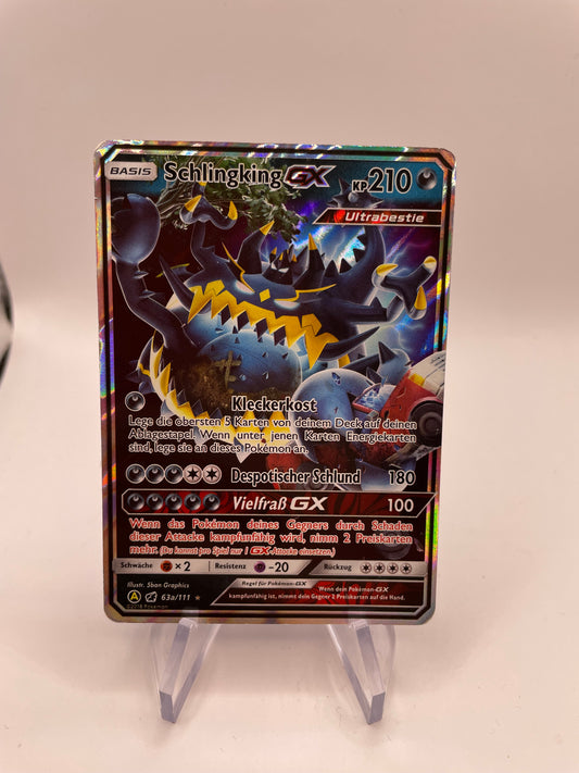 Pokemon Karte GX Schlingking 63a/111 Deutsch