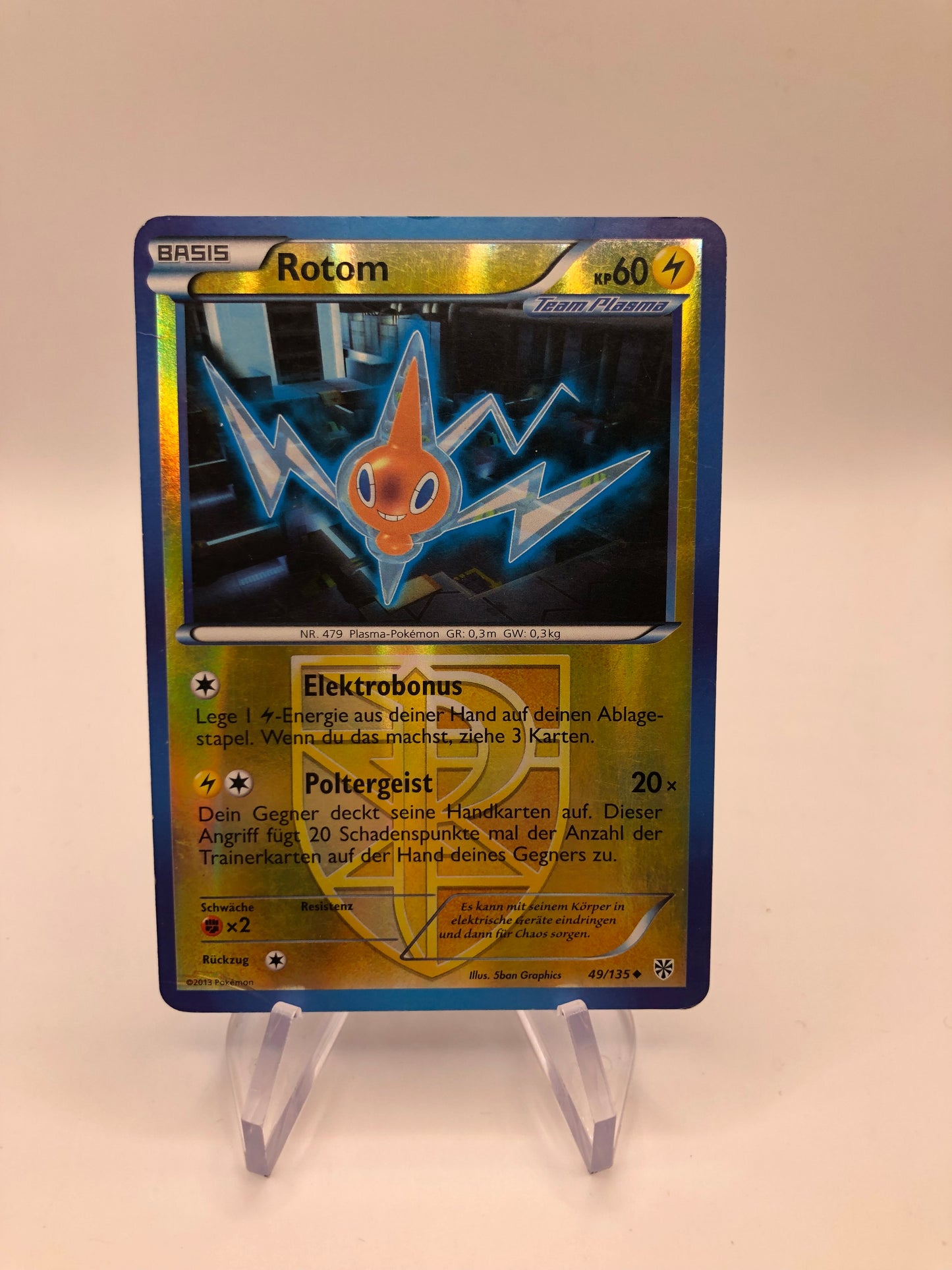 Pokemon Karte Revers Rotom 49/135 Deutsch