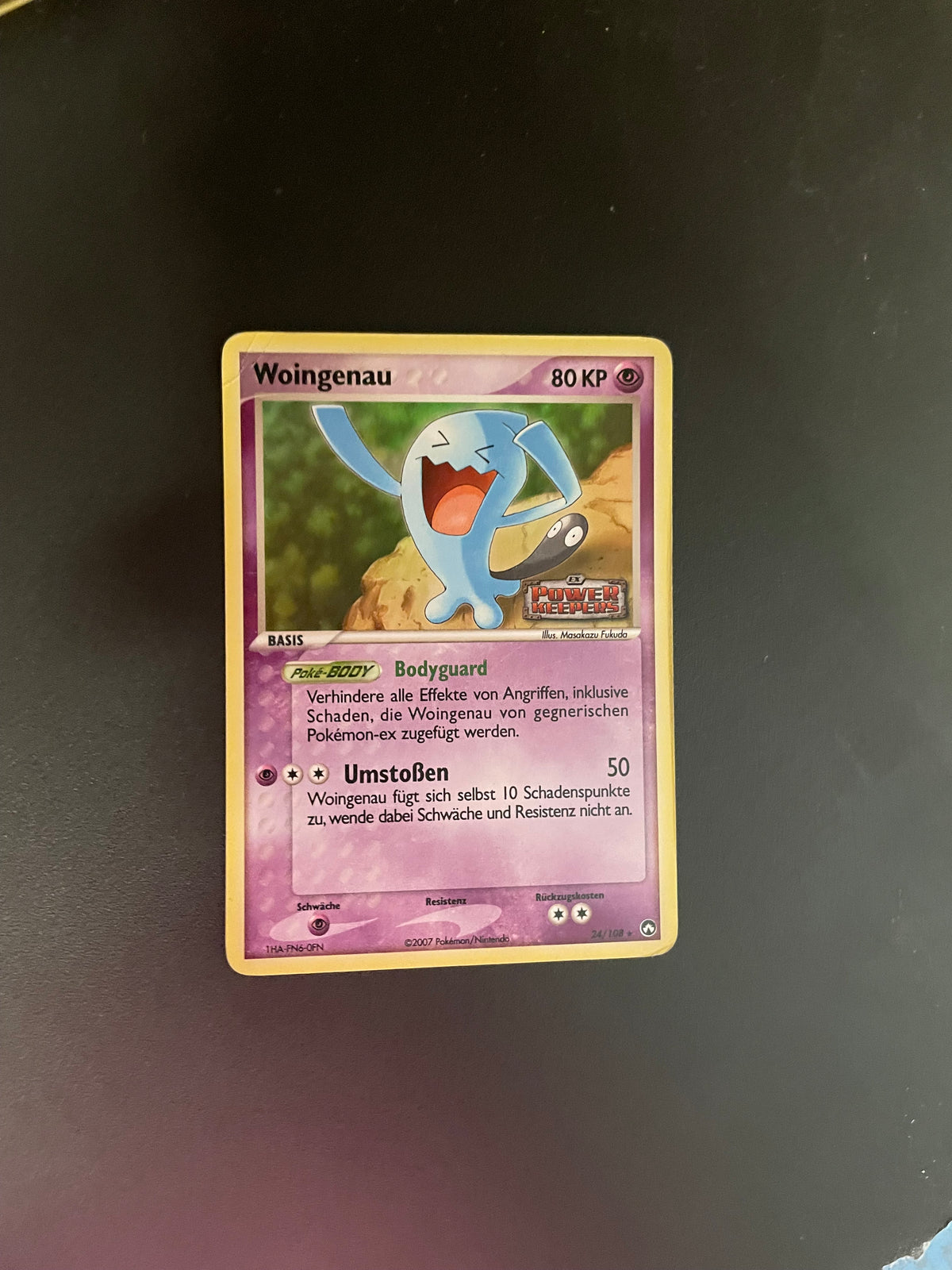 Pokemon Karte Stamp Woingenau 24/108 Deutsch