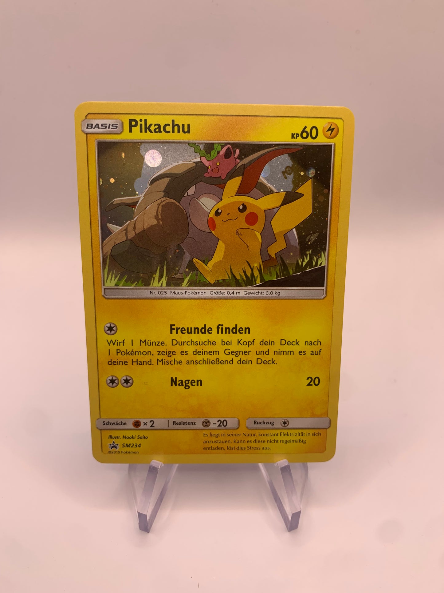 Pokemon Karte Holo Promo Pikachu SM234 Deutsch