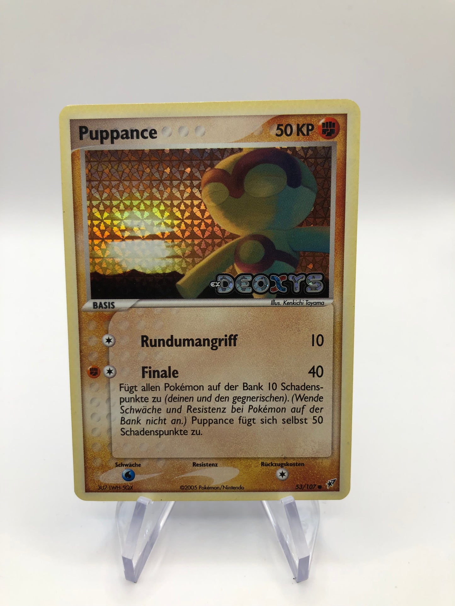 Pokemon Karte Revers Stamp Puppance 53/107 Deutsch