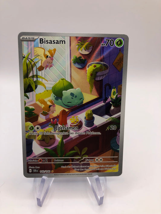 Pokemon Karte Art Rare Bisasam 143/142 Deutsch