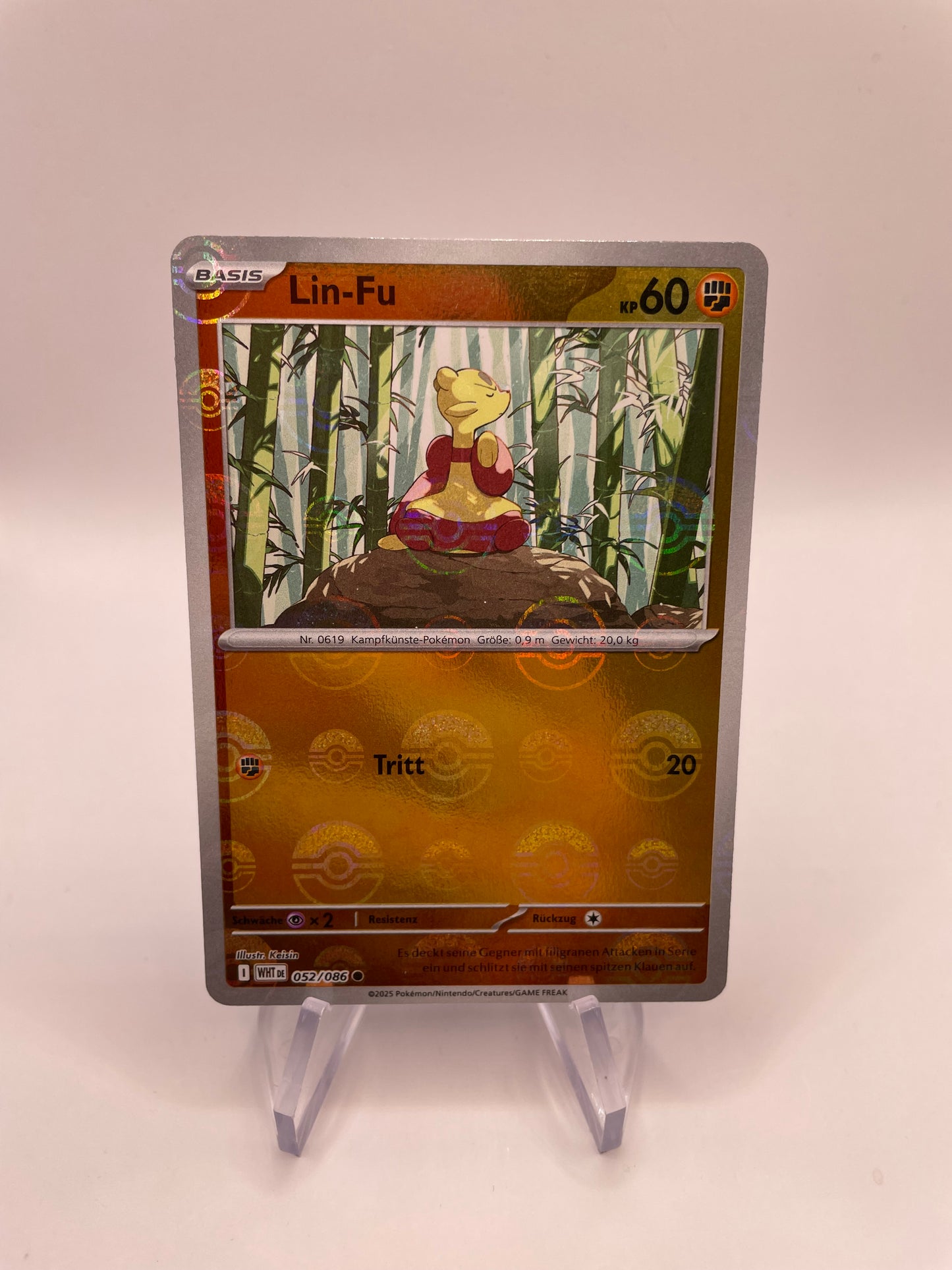 Pokemon Karte Revers LIN-Fu 52/86 Deutsch