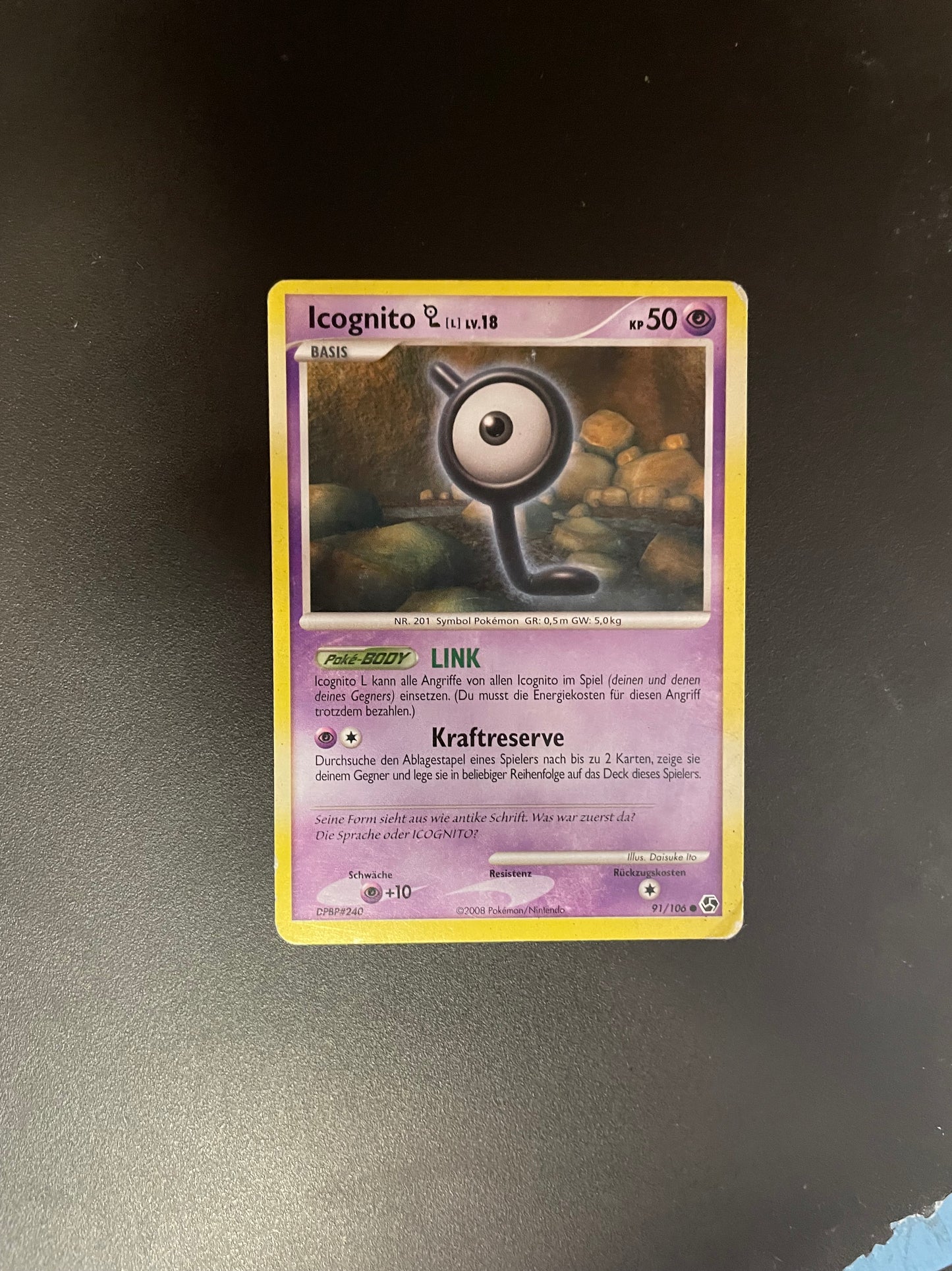 Pokémon Karte Icognito 91/106 Deutsch