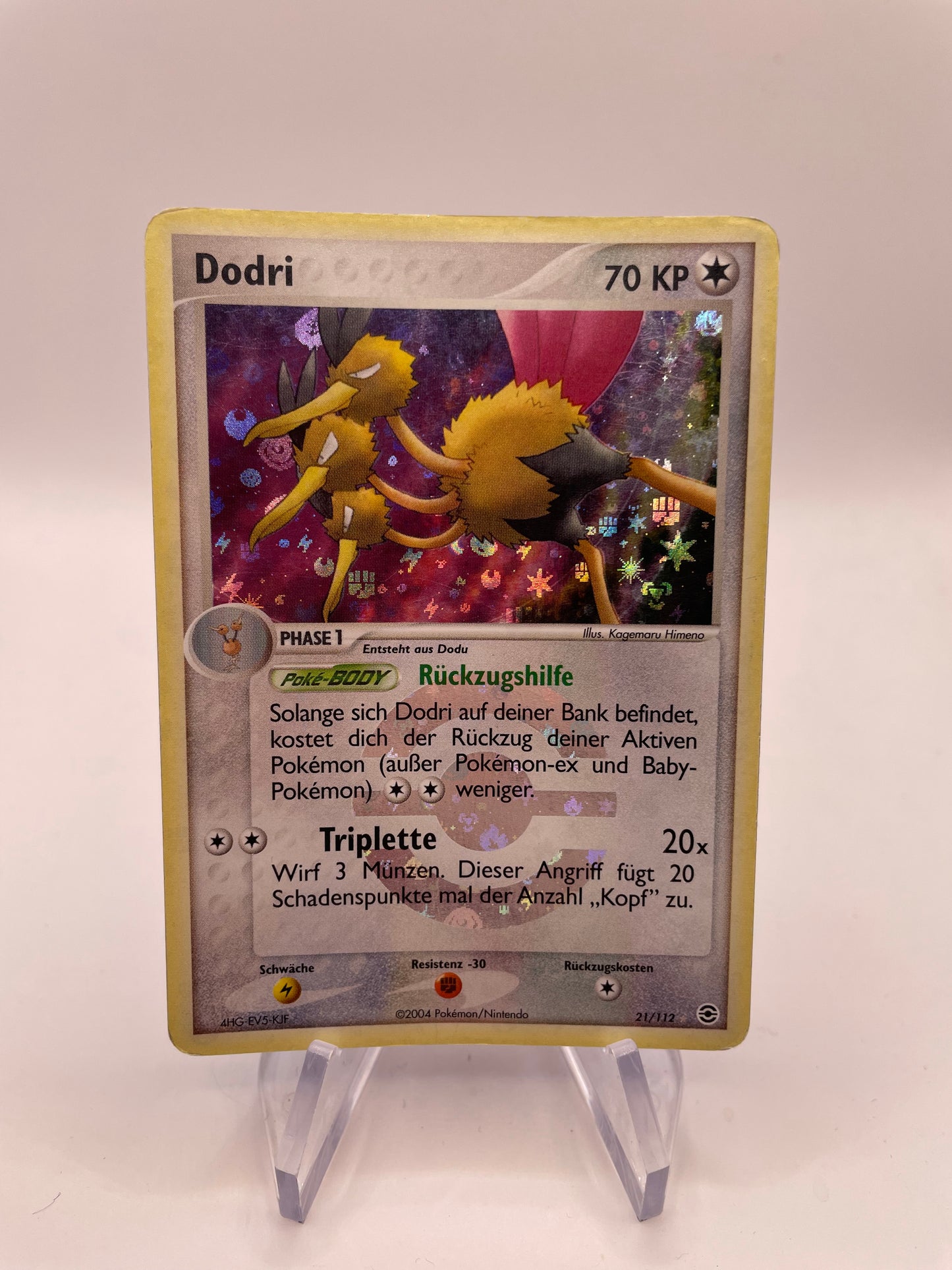 Pokemon Karte Holo Dodri 21/112 Deutsch