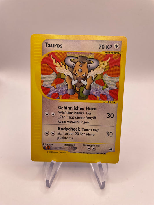 Pokemon Karte E-Series Tauros 133/165 Deutsch