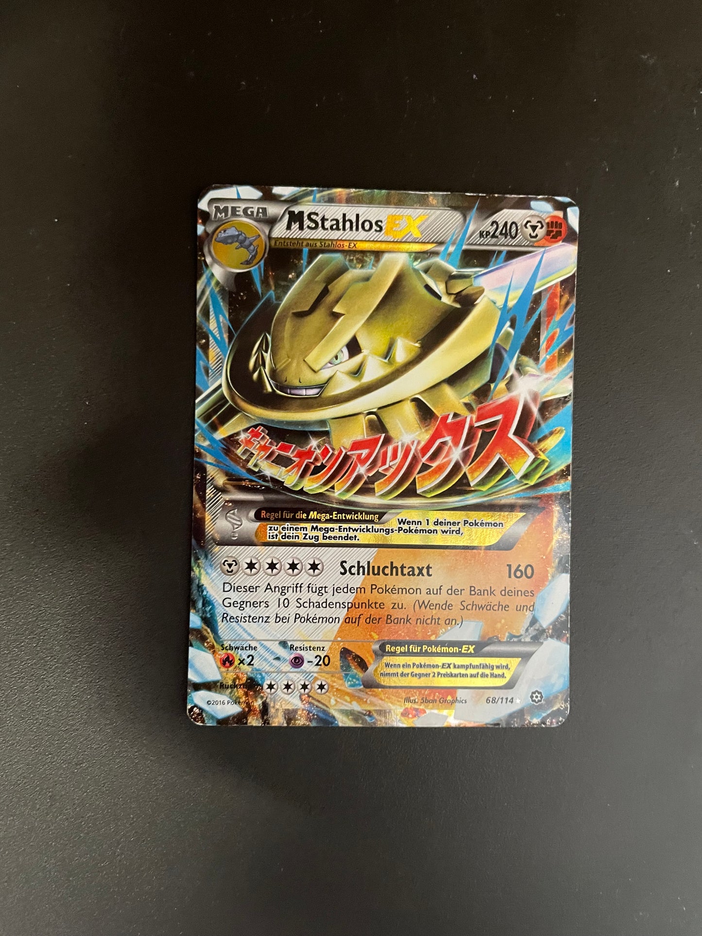 Pokemon Karte EX Mega Stahlos 68/114 Deutsch