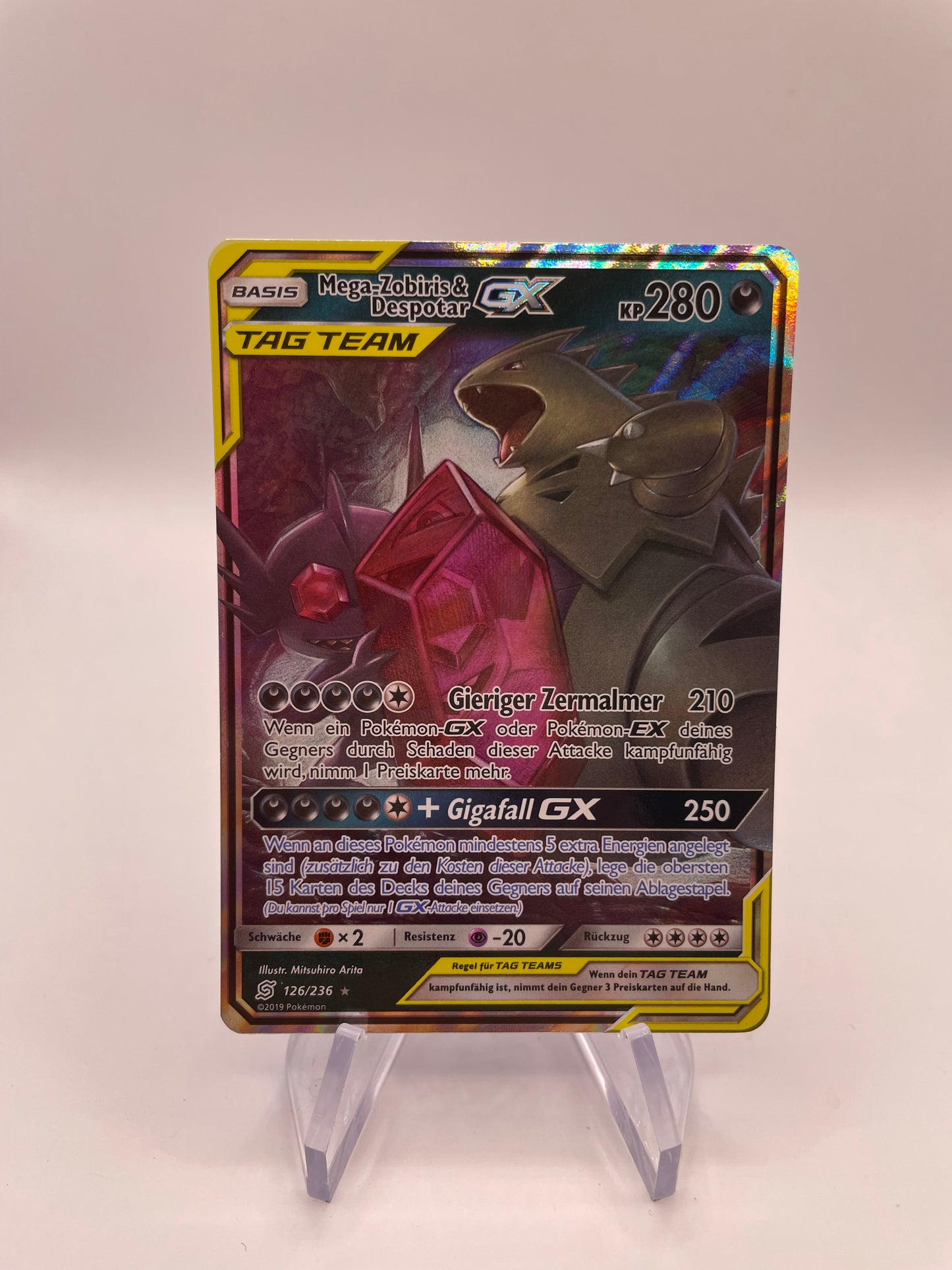 Pokemon Karte GX Tag Team Mega-Zobiris & Despotar 126/236 Deutsch