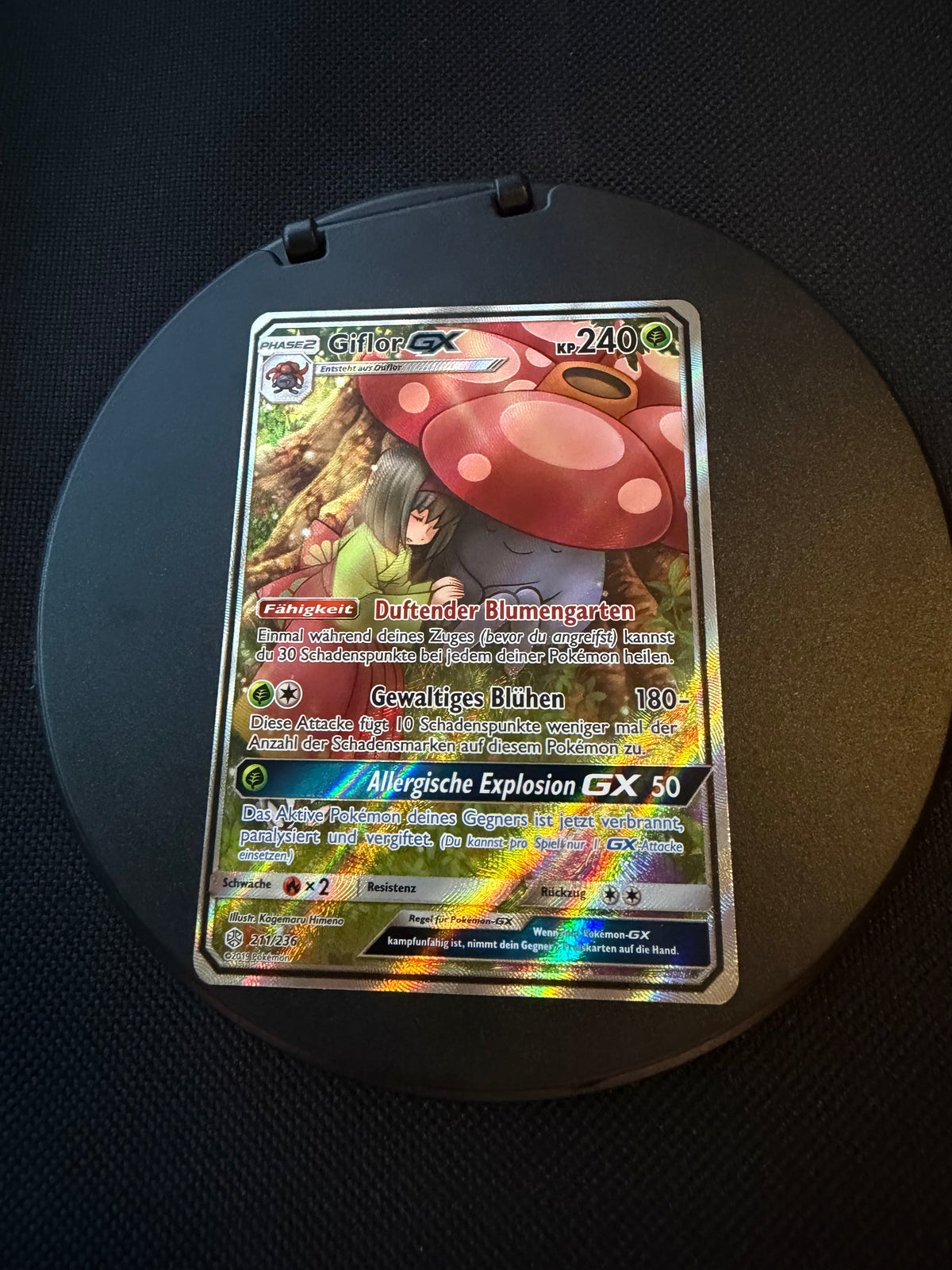 Pokemon Karte GX Alt-Art Giflor 211/236 Deutsch