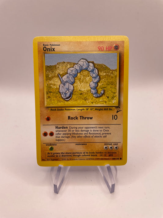 Pokemon Karte Base Set 2 Onix 84/130 Englisch