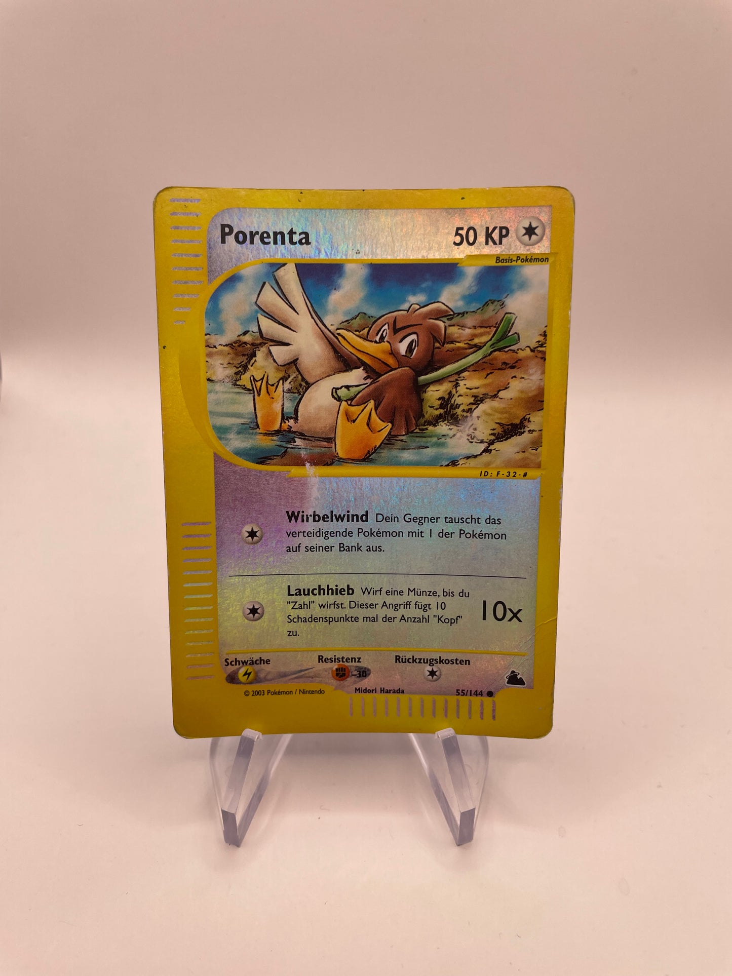 Pokémon Karte Reverse e-Series Porenta 55/144 Deutsch