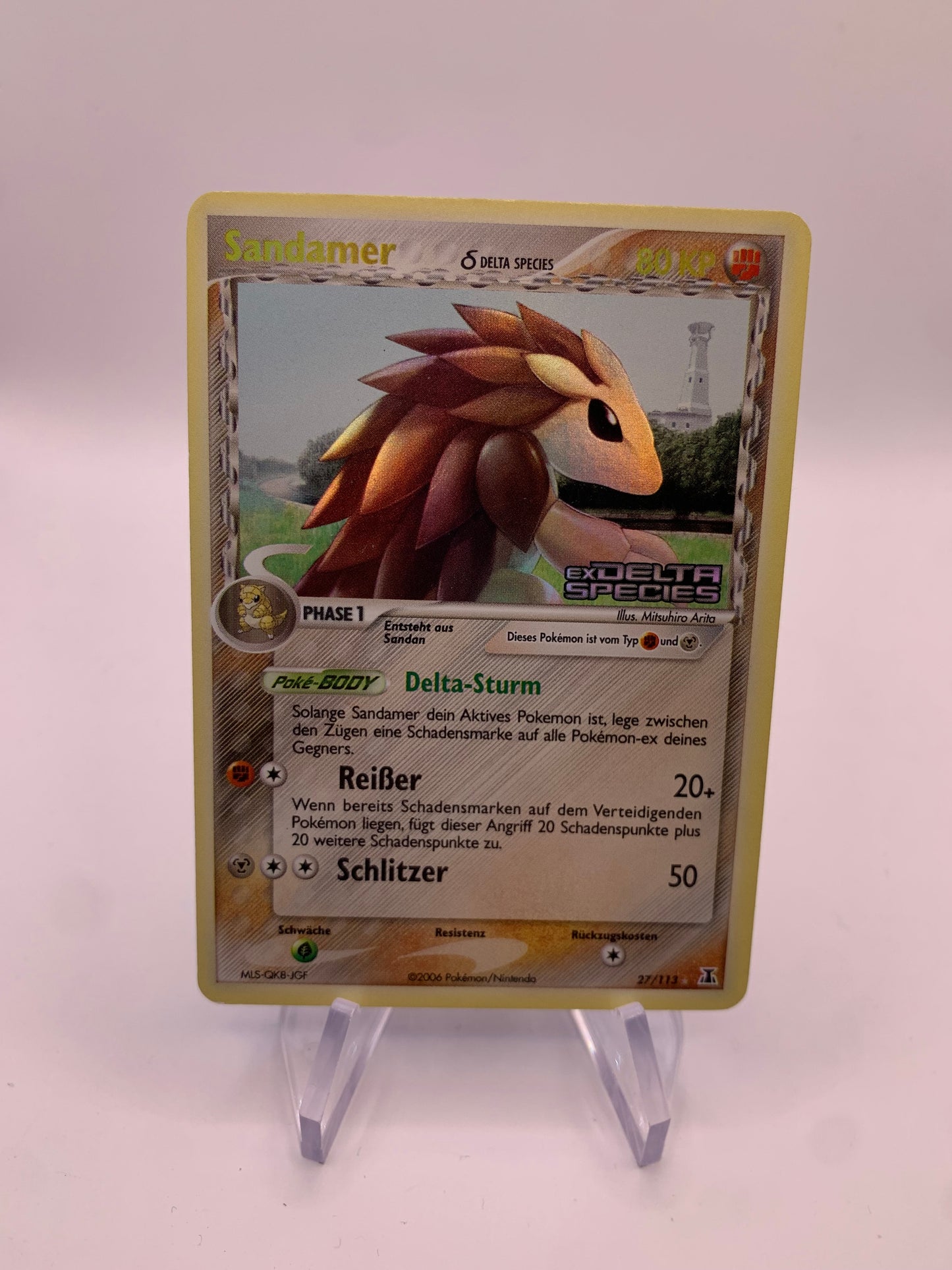 Pokemon Karte Delta Species Sandamer 27/113 Deutsch