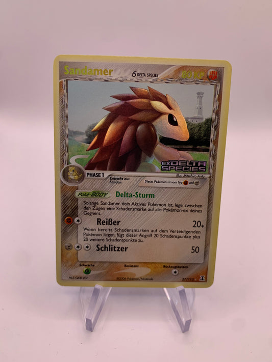 Pokemon Karte Delta Species Sandamer 27/113 Deutsch