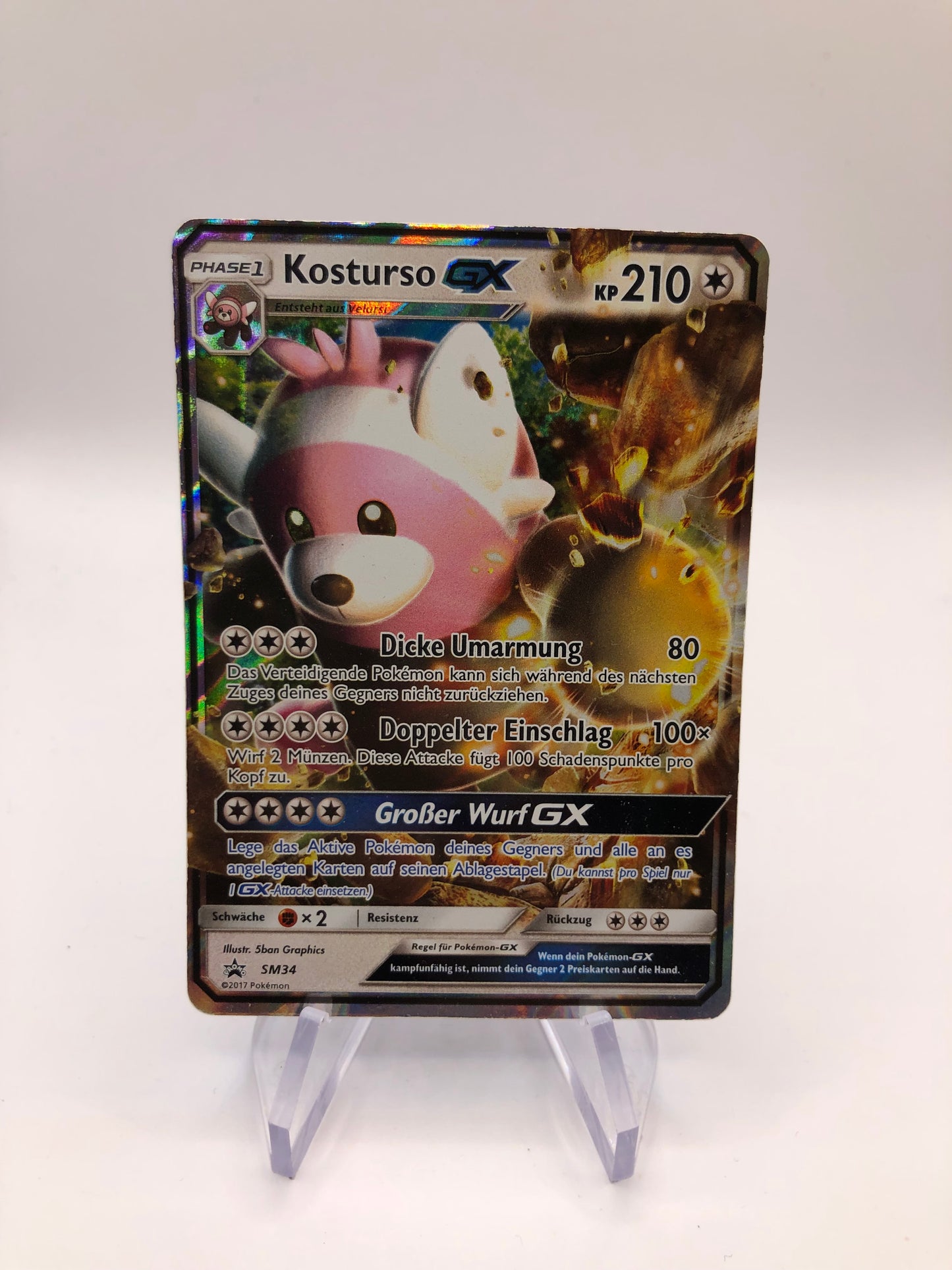 Pokemon Karte GX Kosturso SM24 Deutsch