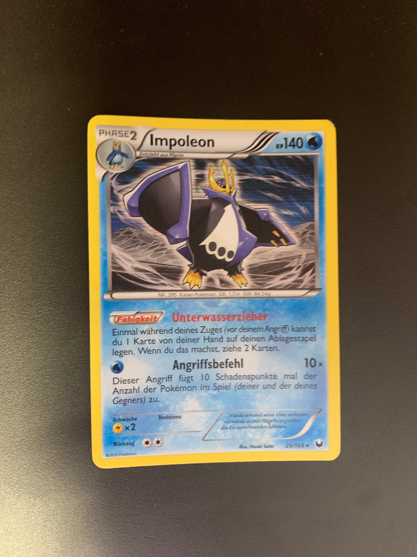 Pokemon Karte Holo Impoleon 29/108 Deutsch