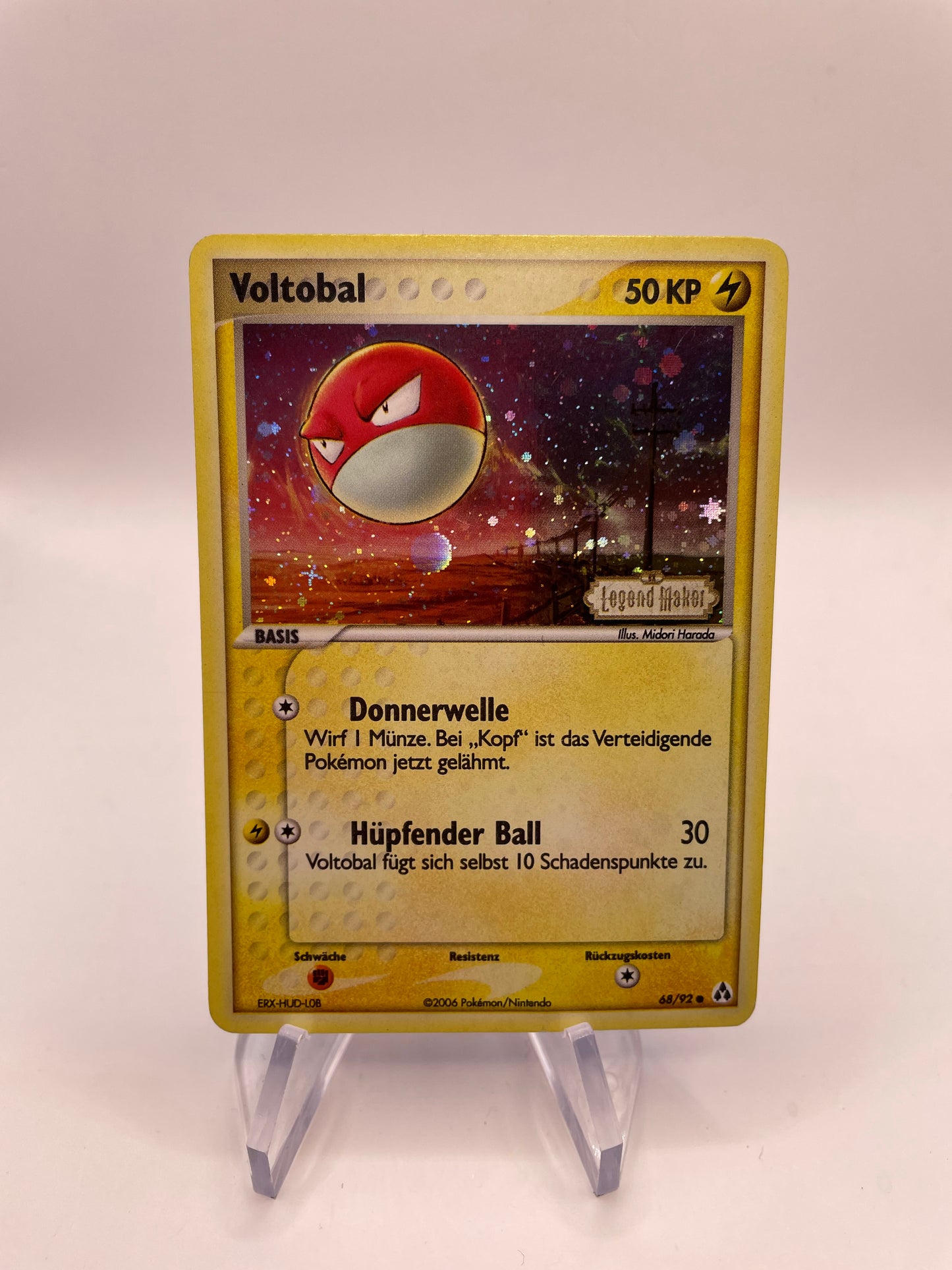 Pokemon Karte Holo Voltobal 68/92 Deutsch