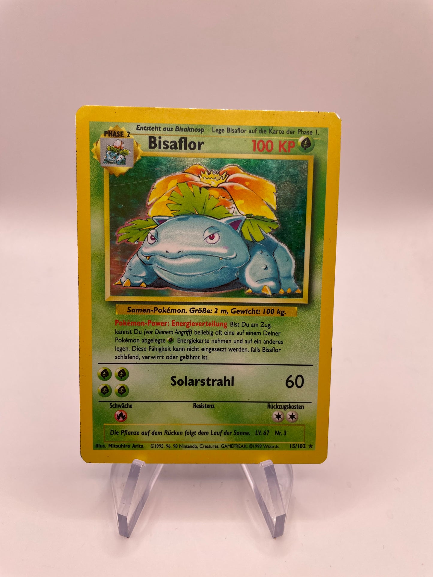 Pokemon Karte Holo Bisaflor 15/102 Deutsch