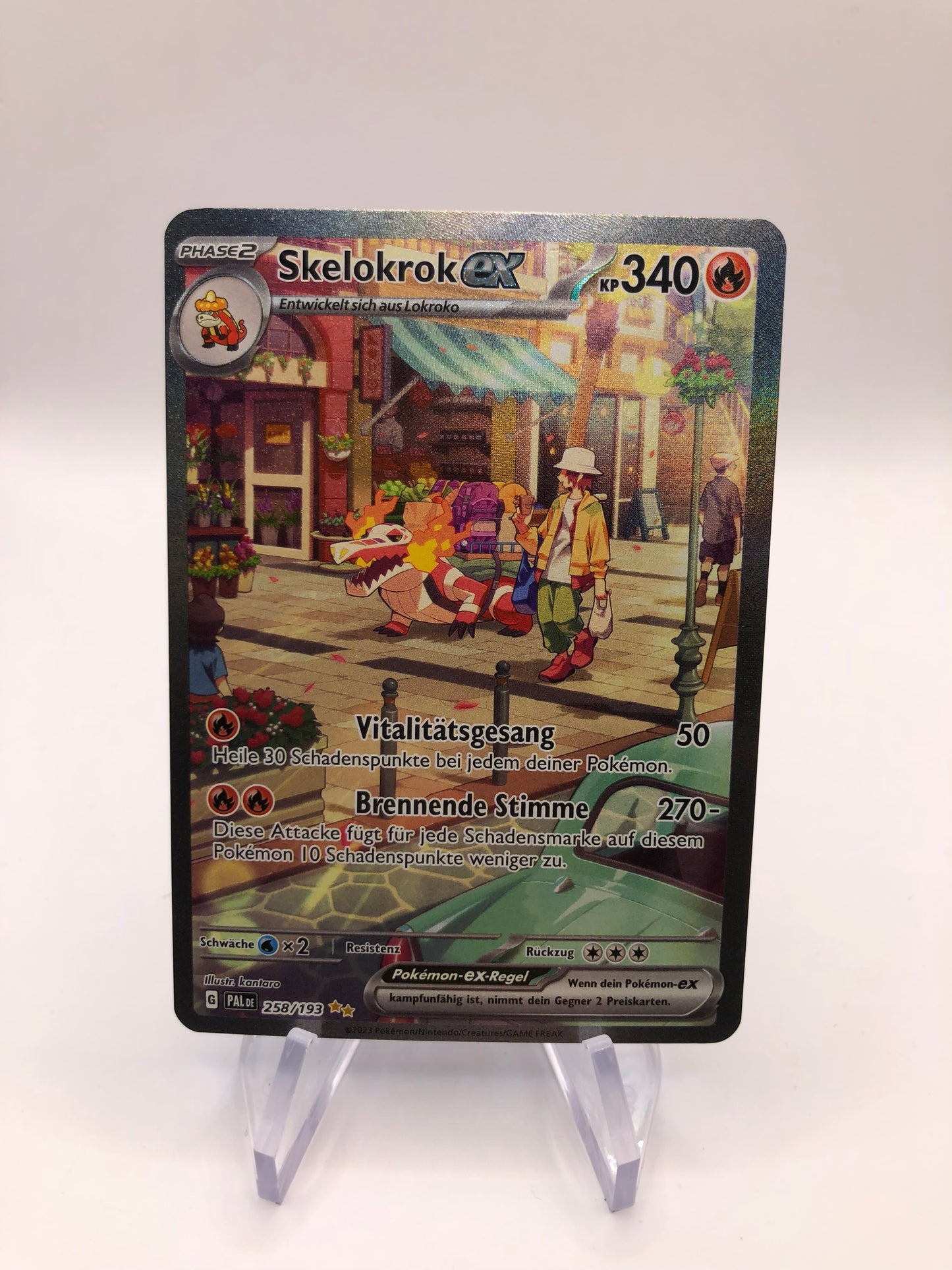 Pokemon Karte EX Alt Art Skelokrok 258/193 Deutsch