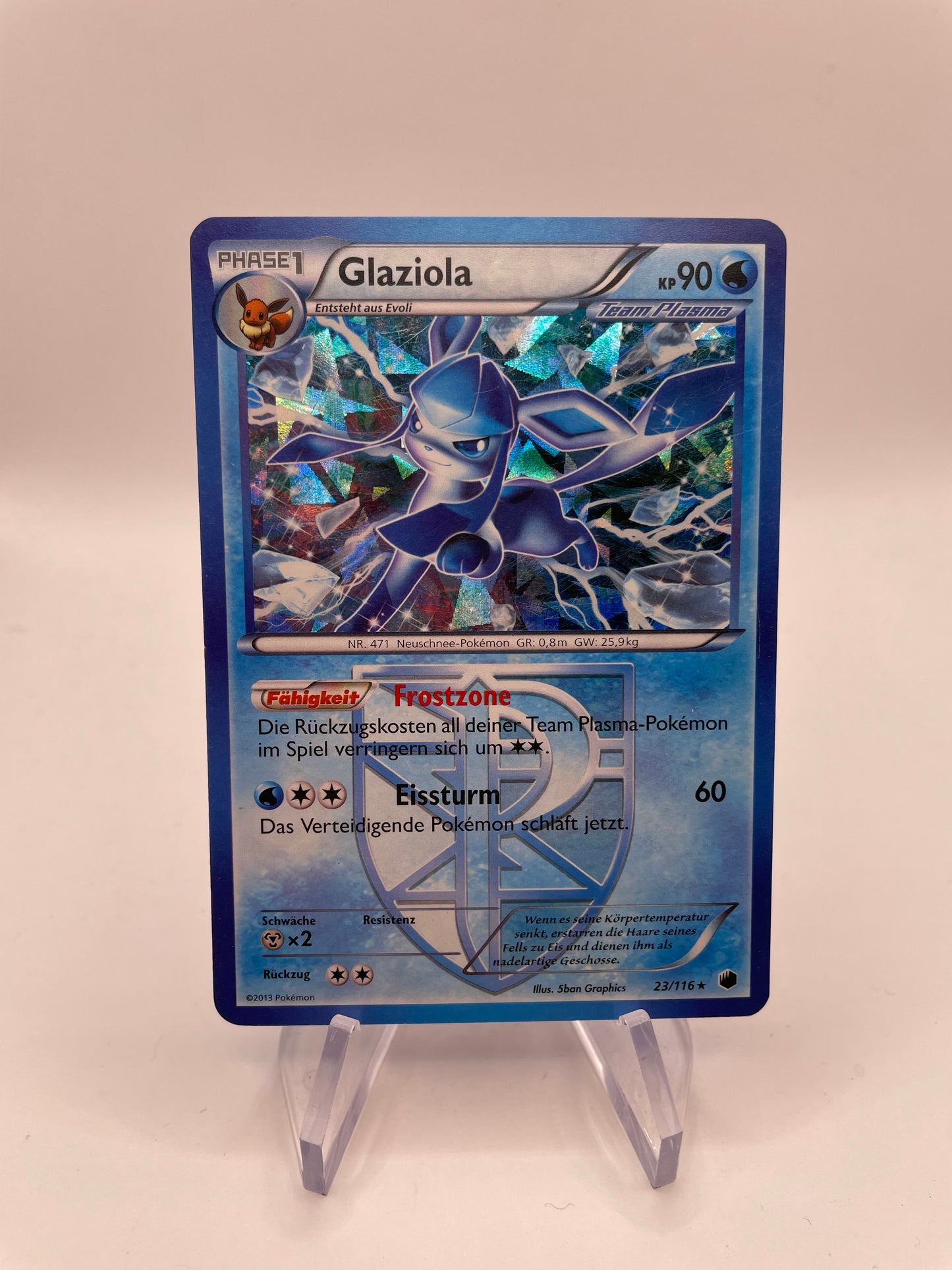 Pokemon Karte Holo Glaziola 23/116 Deutsch