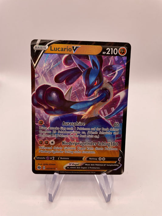 Pokemon Karte V Lucario 27/73 Deutsch