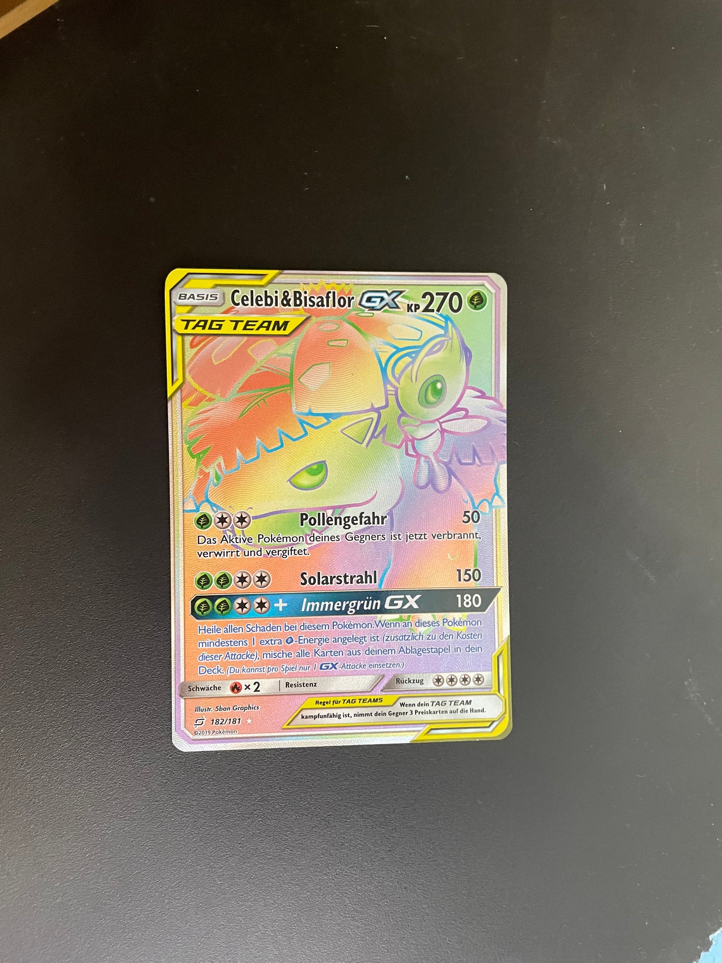 Pokémon Karte Tag Team Celebi&Bisaflor GX 182/181 Deutsch