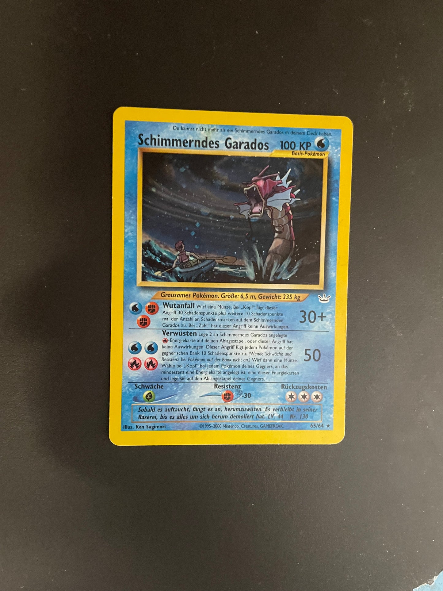 Pokemon Karte Holo Schimmerndes Garados 65/64 Deutsch